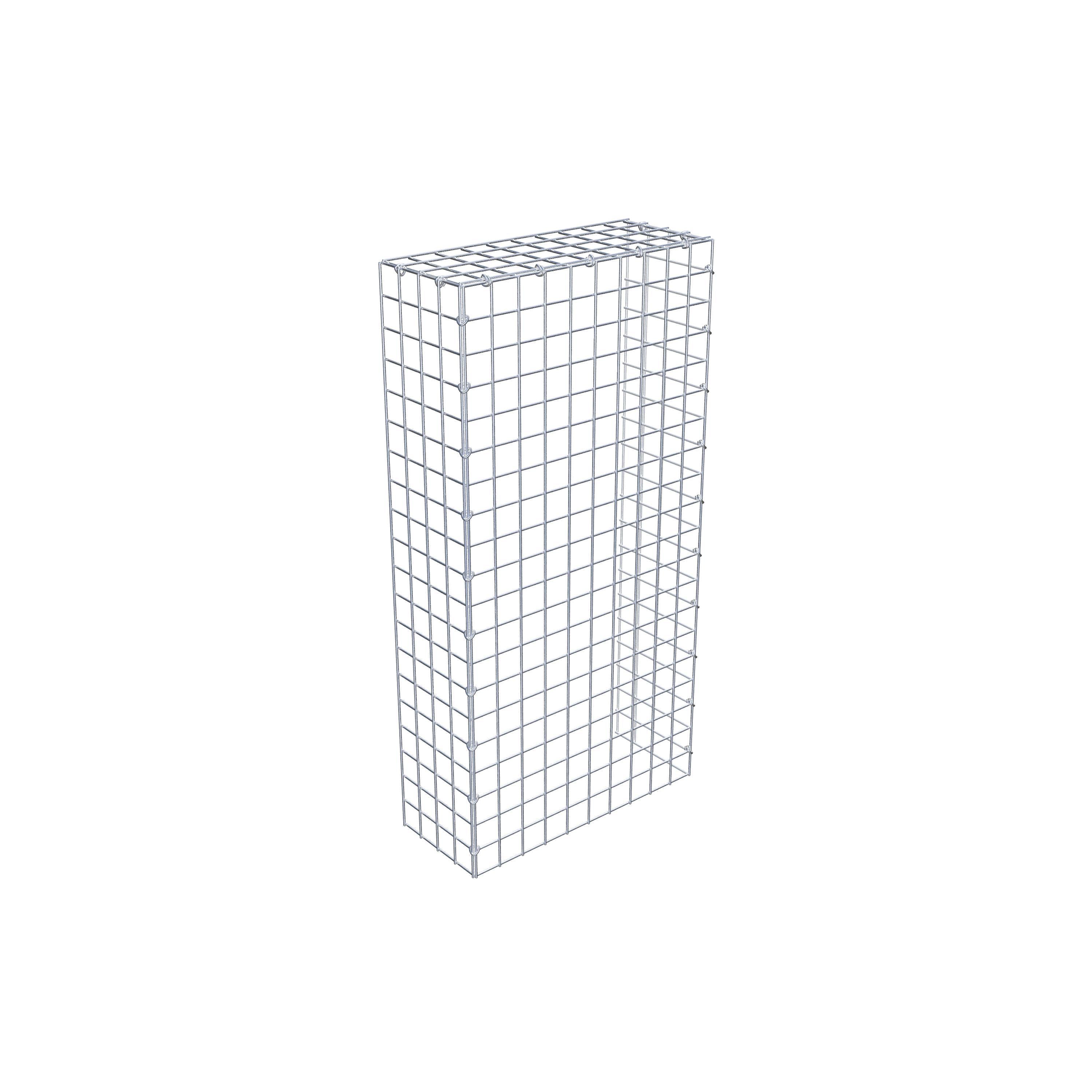 Monteret gabion type 4 100 cm x 20 cm x 50 cm (L x H x D), maskestørrelse 5 cm x 5 cm, C-ring