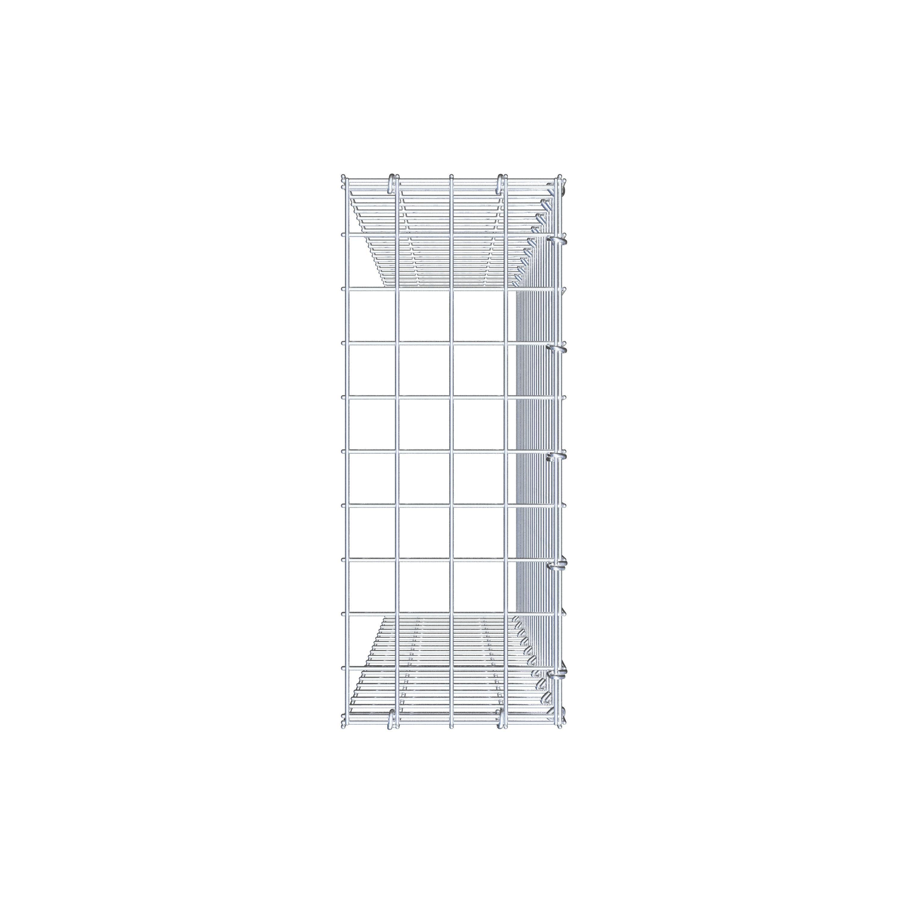 Monteret gabion type 4 100 cm x 20 cm x 50 cm (L x H x D), maskestørrelse 5 cm x 5 cm, C-ring