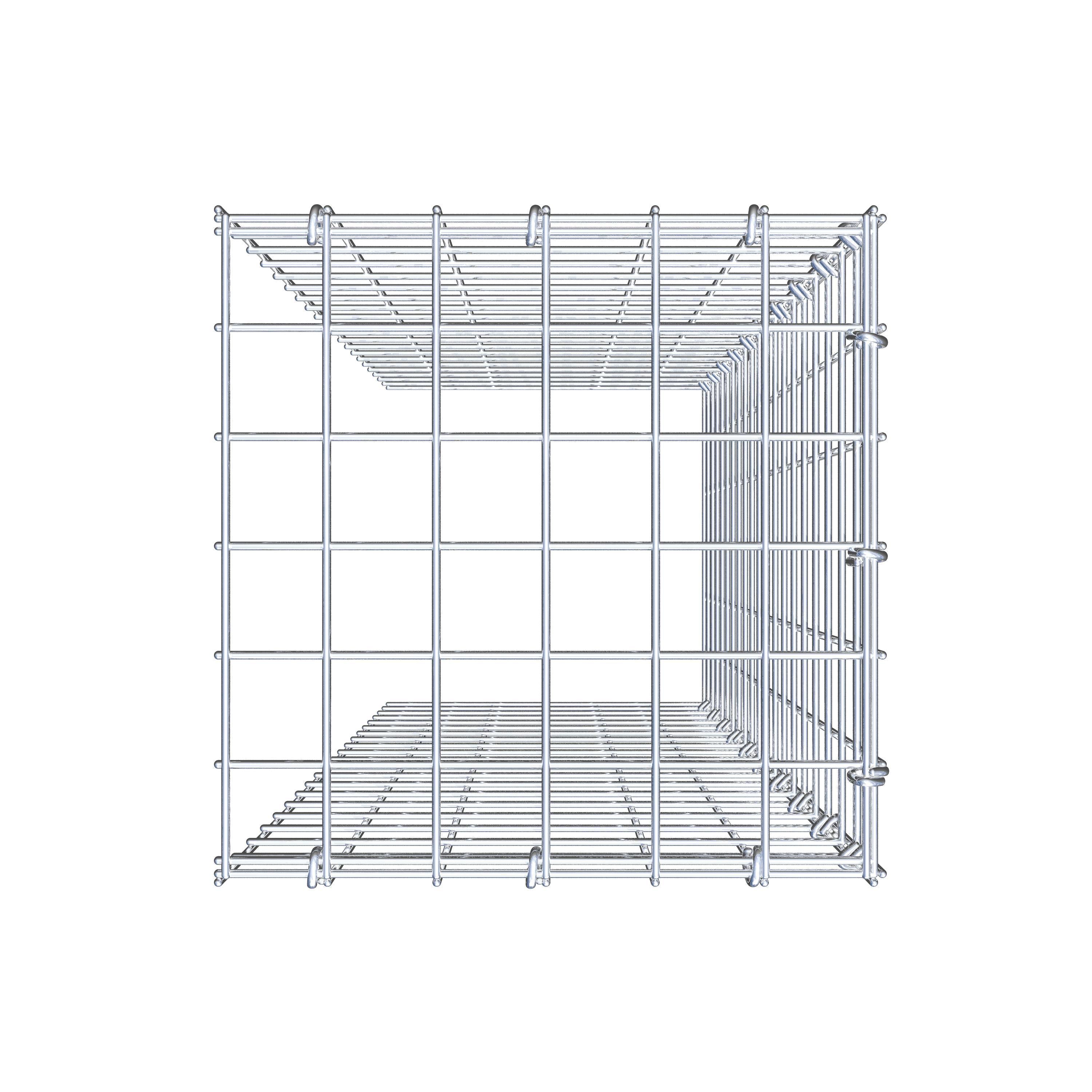 Monteret gabion type 4 100 cm x 30 cm x 30 cm (L x H x D), maskestørrelse 5 cm x 5 cm, C-ring