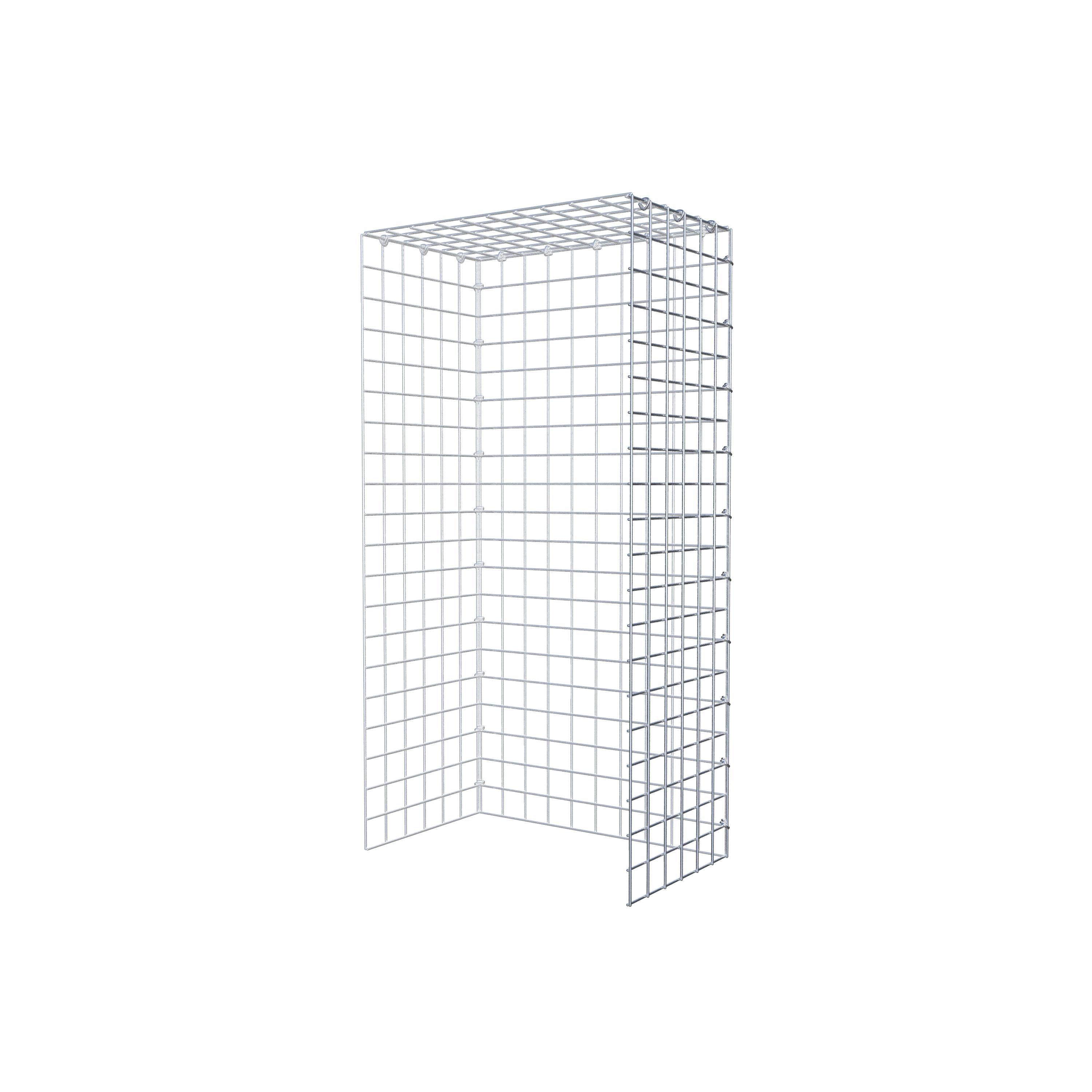 Monteret gabion type 4 100 cm x 30 cm x 50 cm (L x H x D), maskestørrelse 5 cm x 5 cm, C-ring