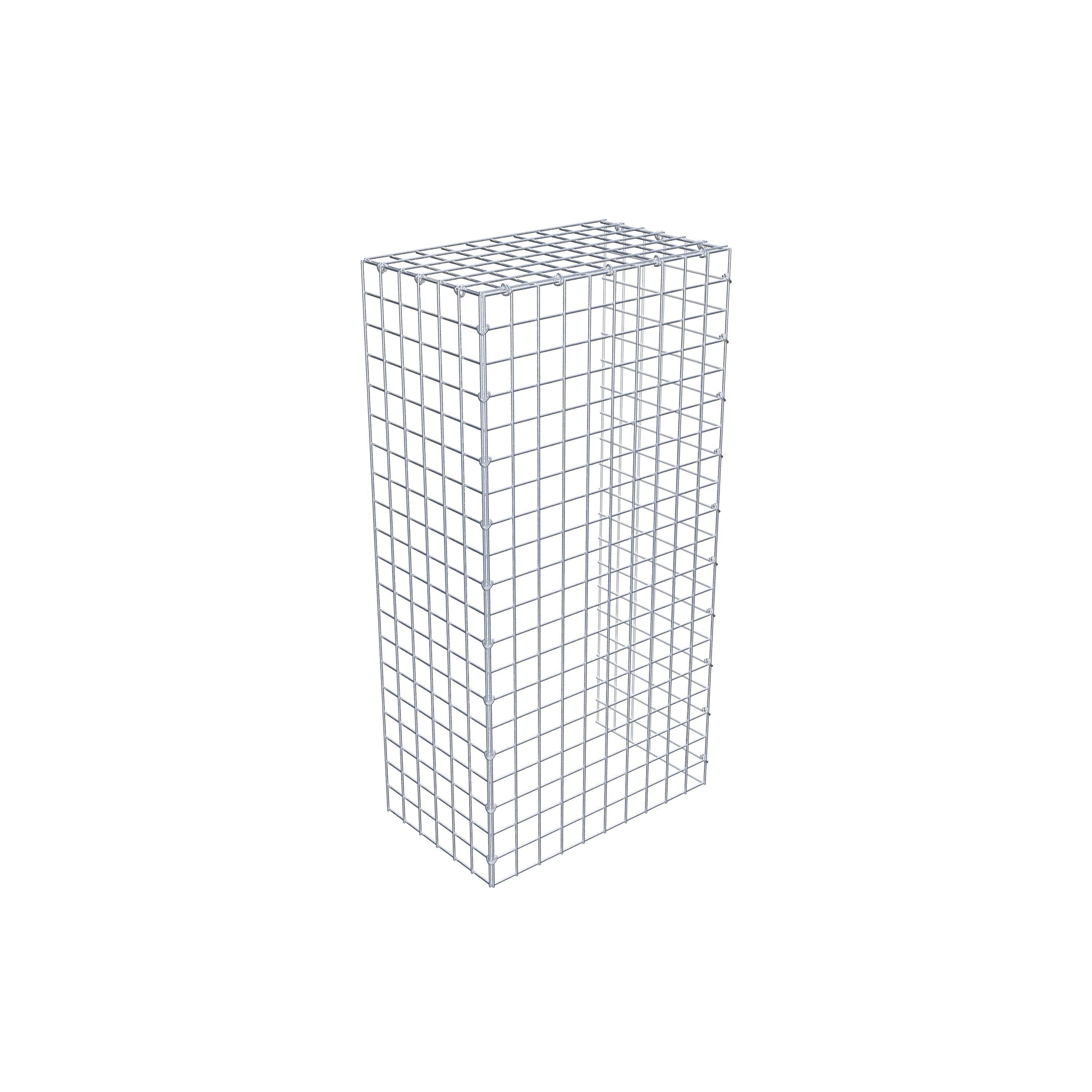 Monteret gabion type 4 100 cm x 30 cm x 50 cm (L x H x D), maskestørrelse 5 cm x 5 cm, C-ring