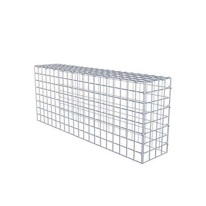 Typ 4 påbyggnadsgabion 100 cm x 40 cm x 20 cm (L x H x D), maskstorlek 5 cm x 5 cm, C-ring