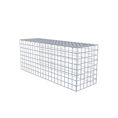 Monteret gabion type 4 100 cm x 40 cm x 30 cm (L x H x D), maskestørrelse 5 cm x 5 cm, C-ring