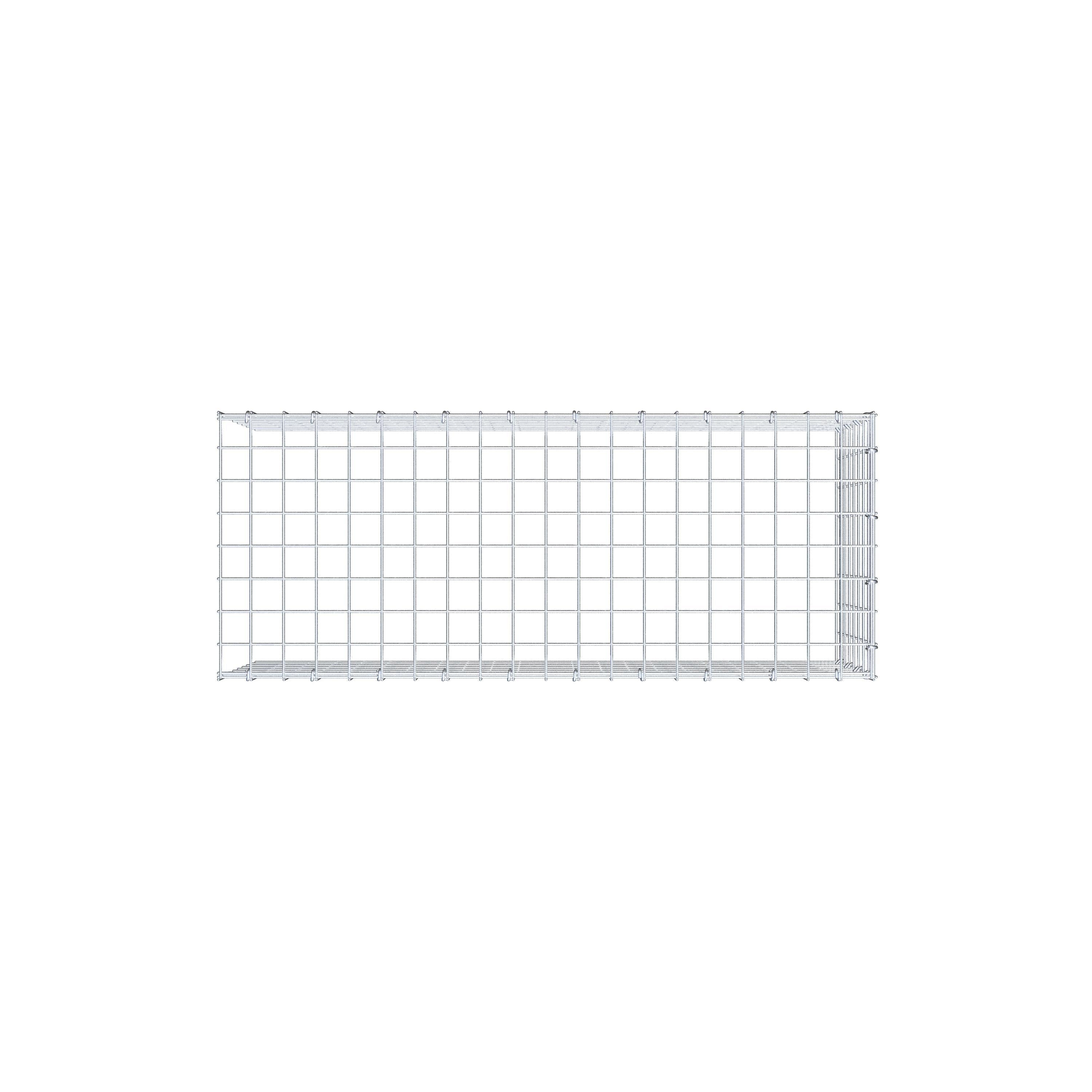 Monteret gabion type 4 100 cm x 40 cm x 40 cm (L x H x D), maskestørrelse 5 cm x 5 cm, C-ring