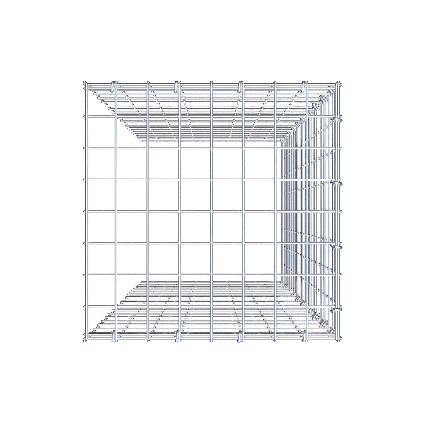 Gabbione aggiuntivo tipo 4 100 cm x 40 cm x 40 cm (L x H x P), maglia 5 cm x 5 cm, anello a C