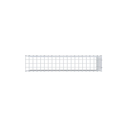 Monteret gabion type 4 100 cm x 50 cm x 20 cm (L x H x D), maskestørrelse 5 cm x 5 cm, C-ring
