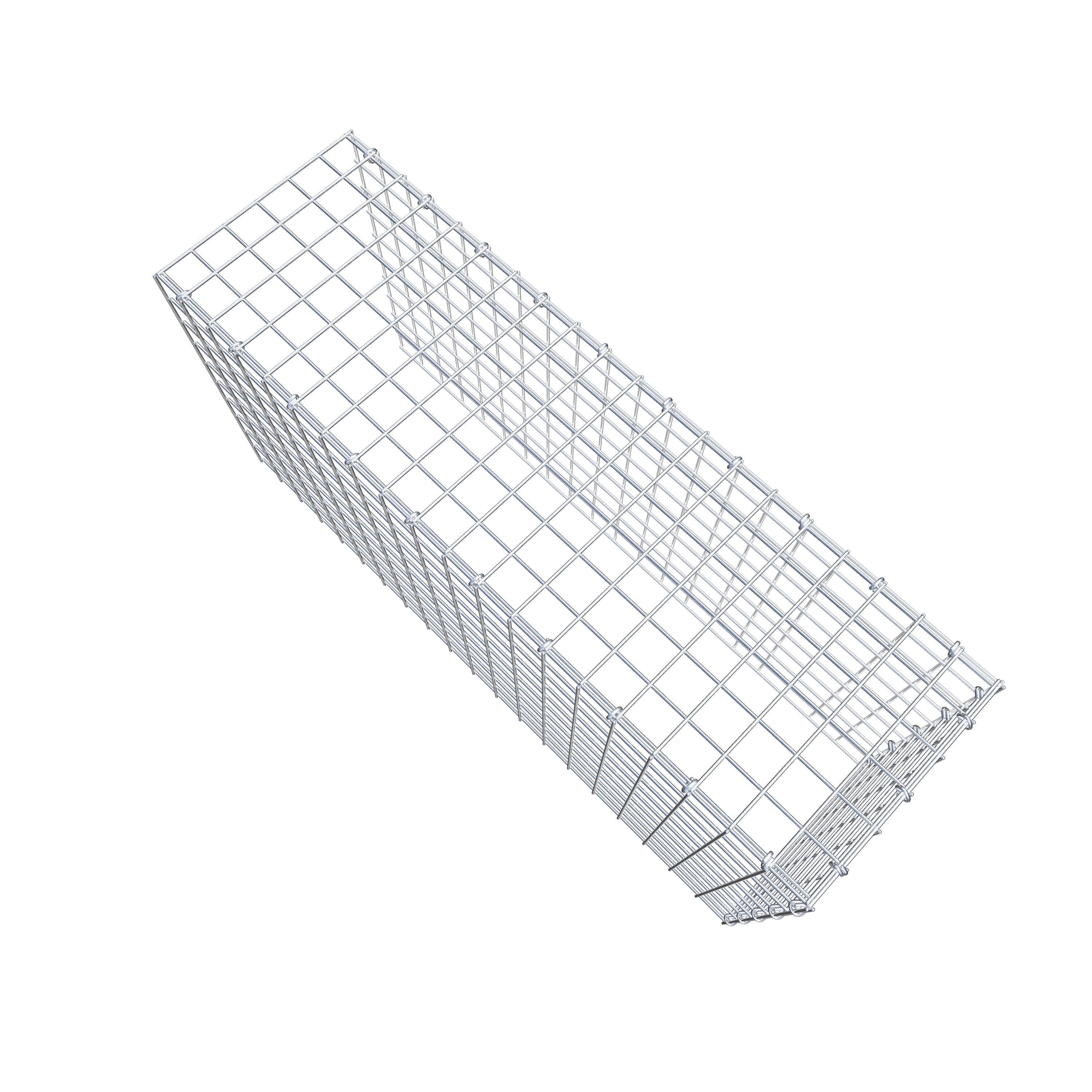 Monteret gabion type 4 100 cm x 50 cm x 30 cm (L x H x D), maskestørrelse 5 cm x 5 cm, C-ring