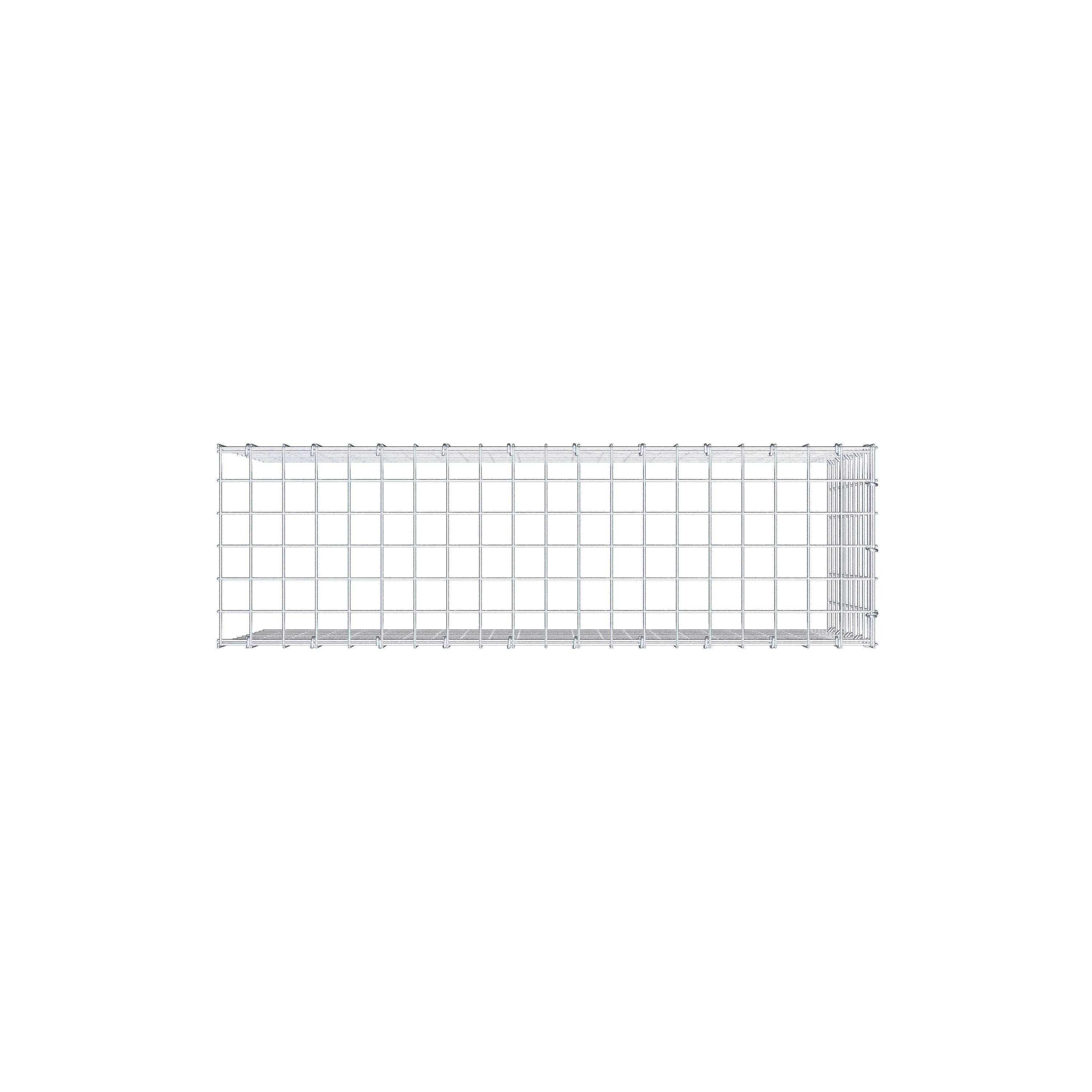 Monteret gabion type 4 100 cm x 50 cm x 30 cm (L x H x D), maskestørrelse 5 cm x 5 cm, C-ring