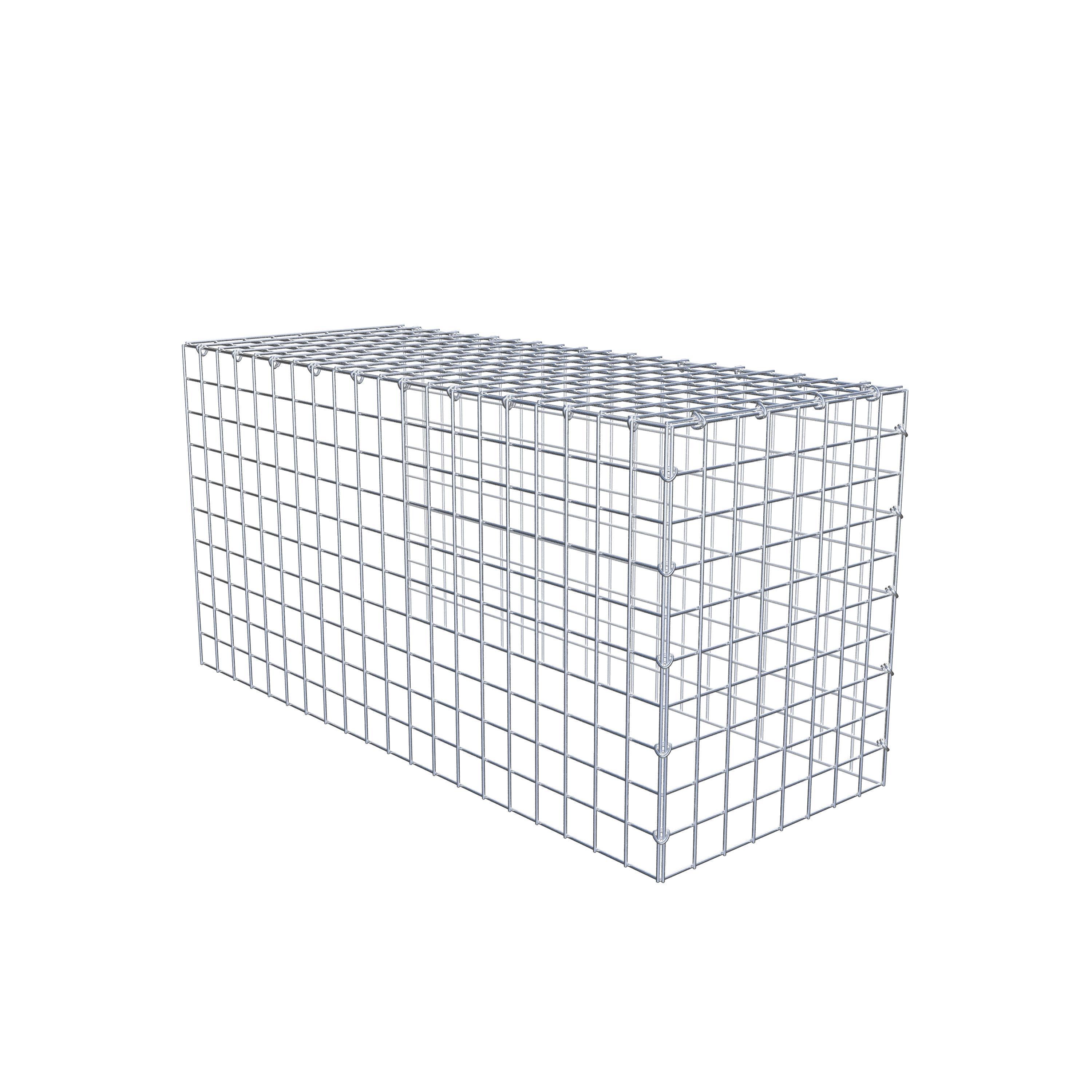 Monteret gabion type 4 100 cm x 50 cm x 40 cm (L x H x D), maskestørrelse 5 cm x 5 cm, C-ring