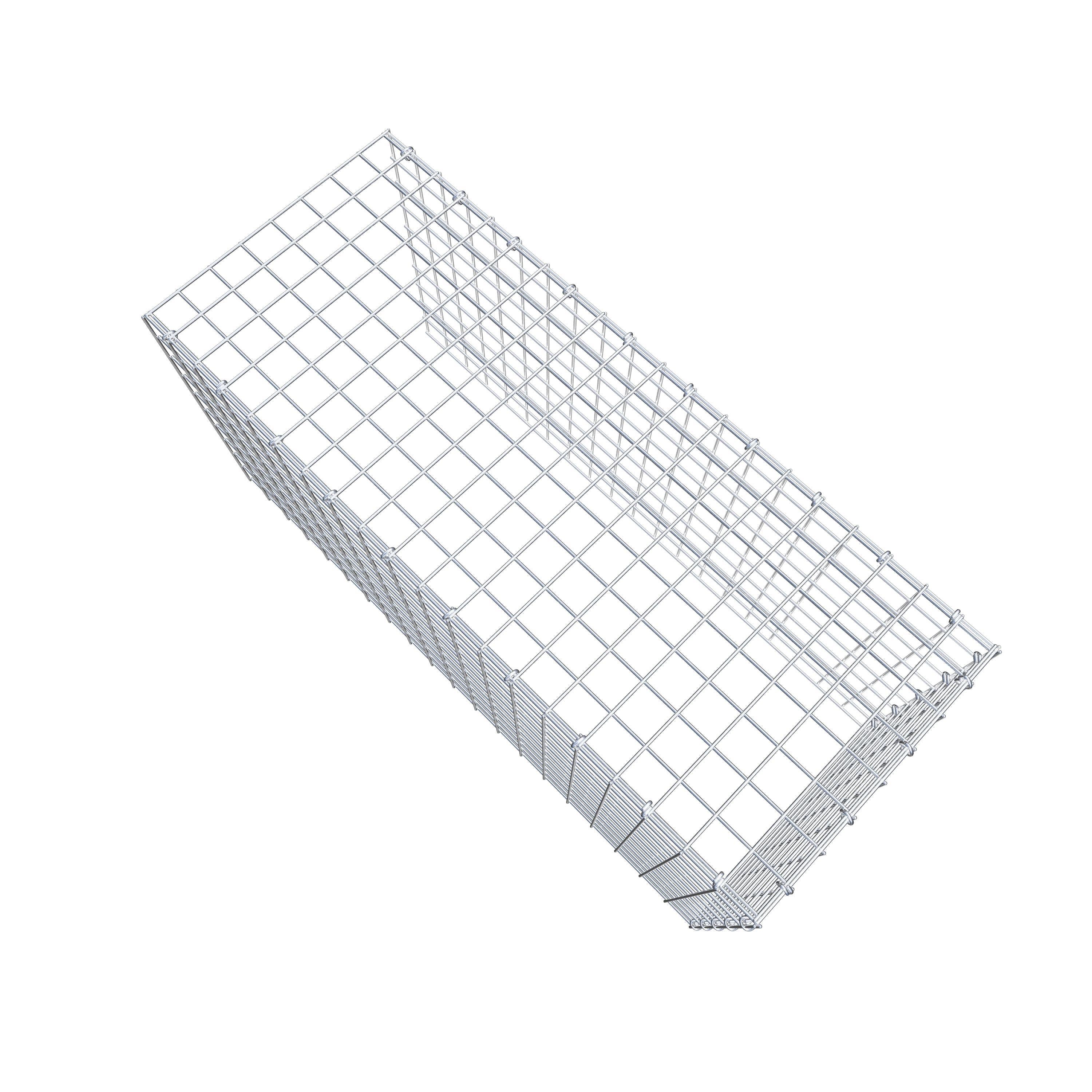 Monteret gabion type 4 100 cm x 50 cm x 40 cm (L x H x D), maskestørrelse 5 cm x 5 cm, C-ring