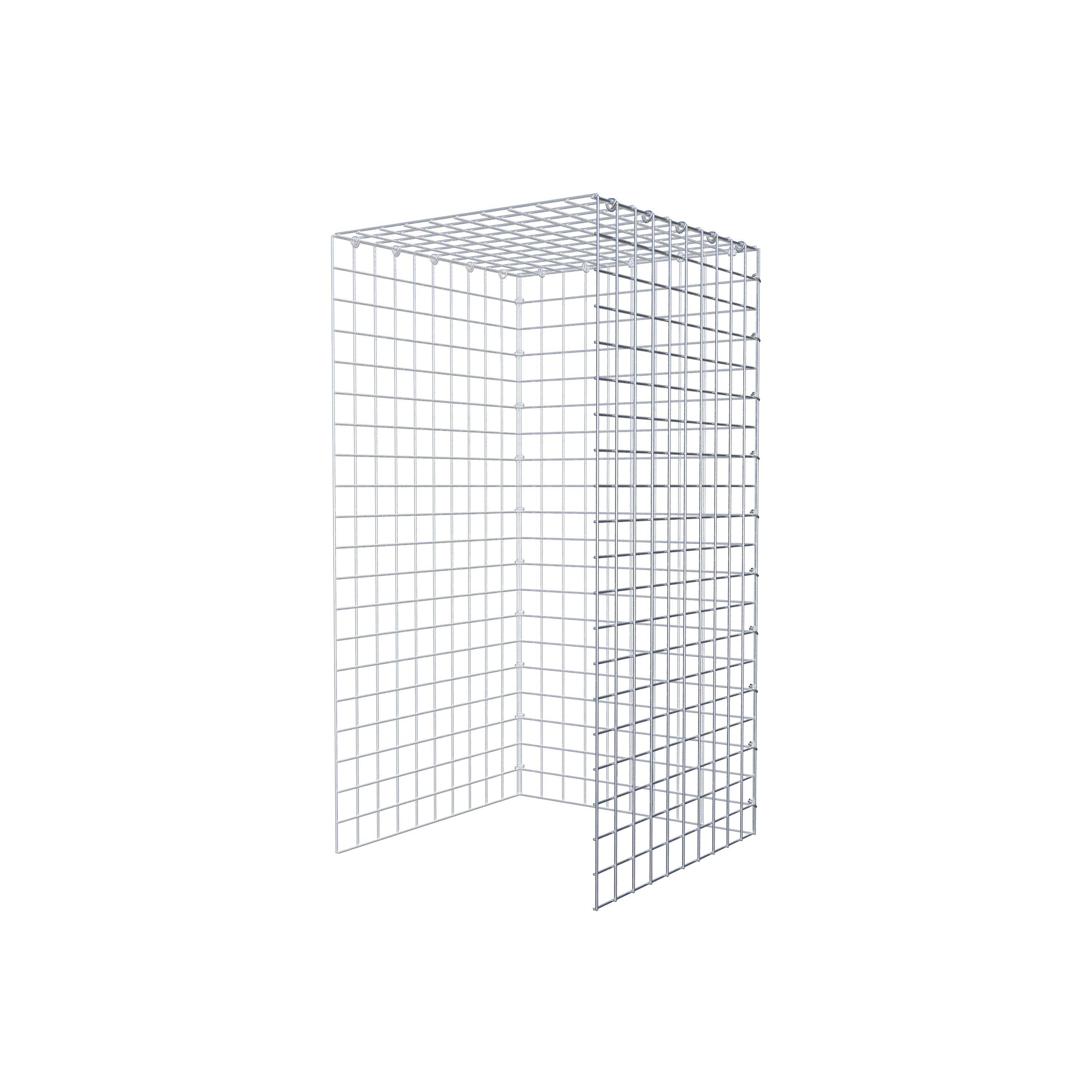 Monteret gabion type 4 100 cm x 50 cm x 50 cm (L x H x D), maskestørrelse 5 cm x 5 cm, C-ring