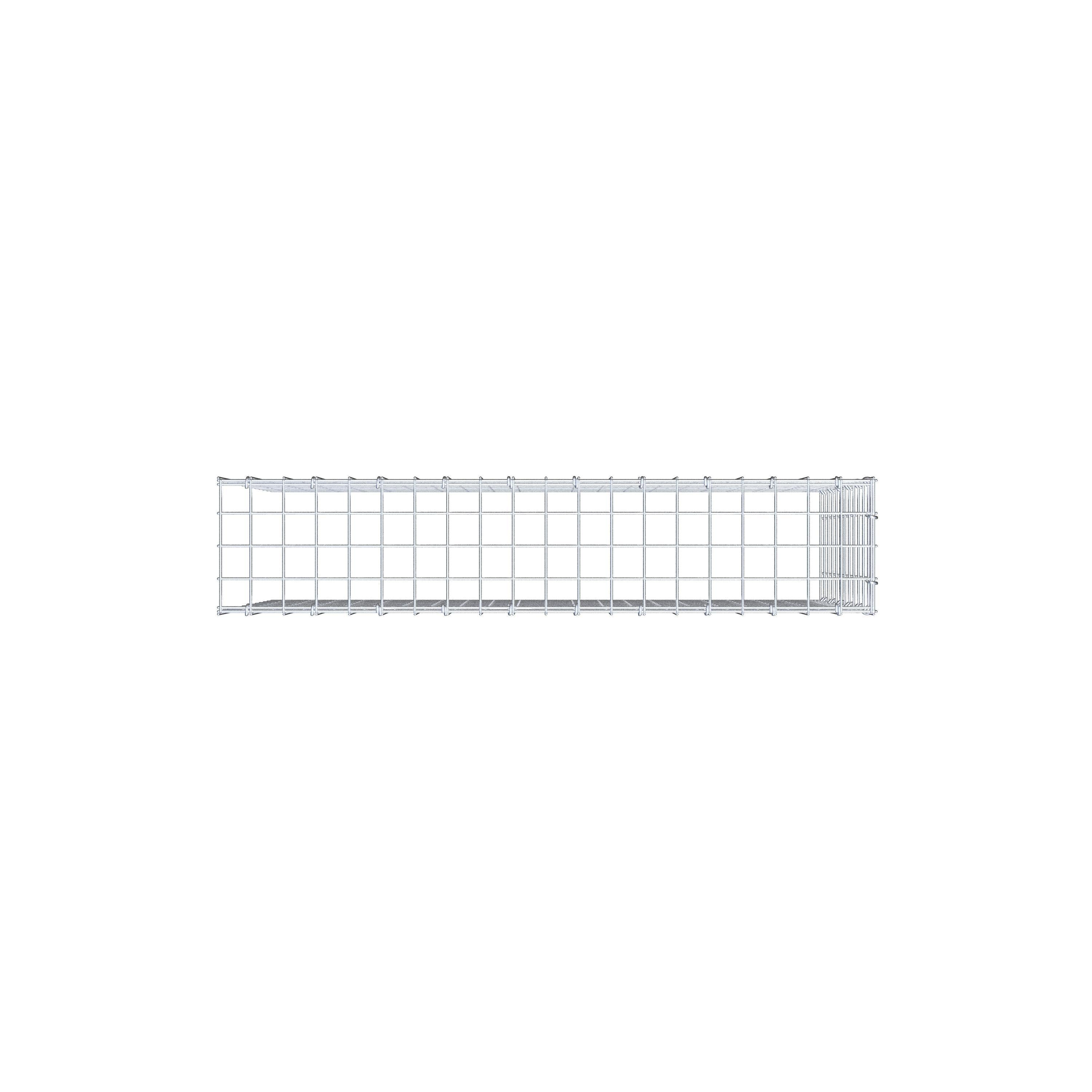 Monteret gabion type 4 100 cm x 60 cm x 20 cm (L x H x D), maskestørrelse 5 cm x 5 cm, C-ring