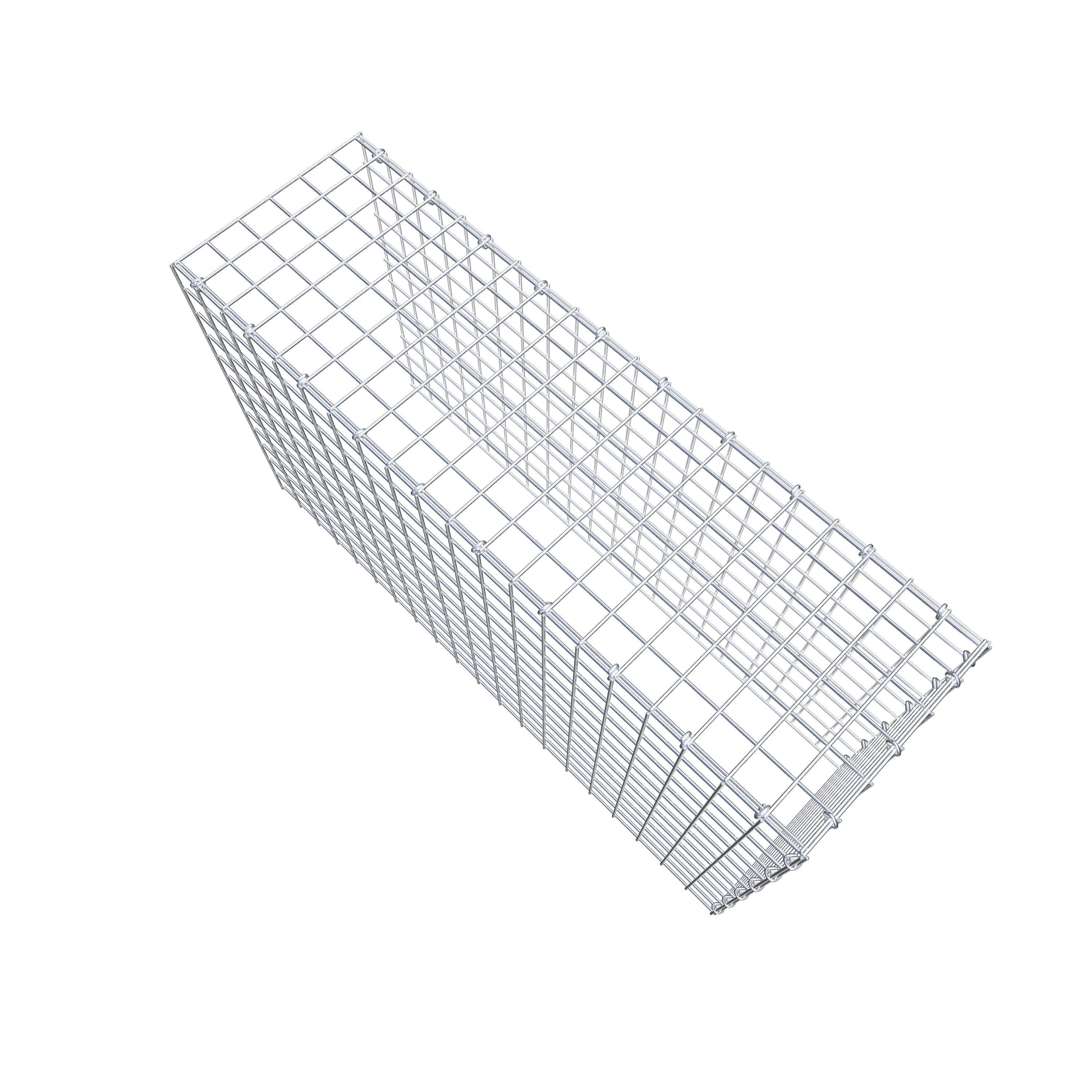 Monteret gabion type 4 100 cm x 60 cm x 30 cm (L x H x D), maskestørrelse 5 cm x 5 cm, C-ring