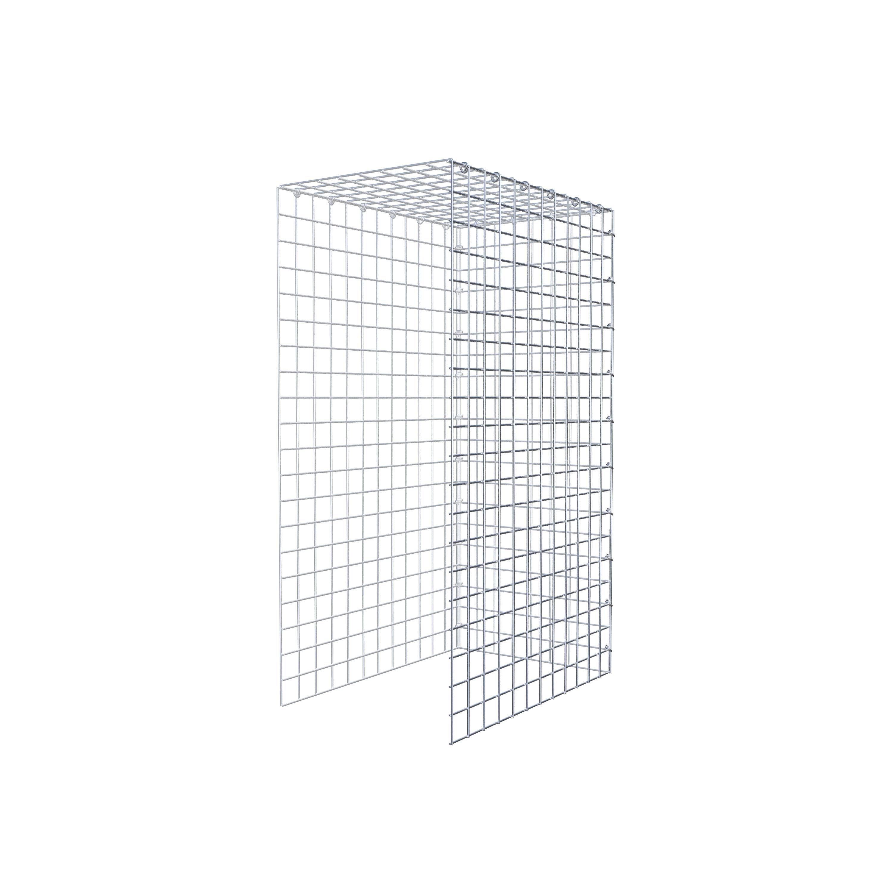 Monteret gabion type 4 100 cm x 60 cm x 40 cm (L x H x D), maskestørrelse 5 cm x 5 cm, C-ring