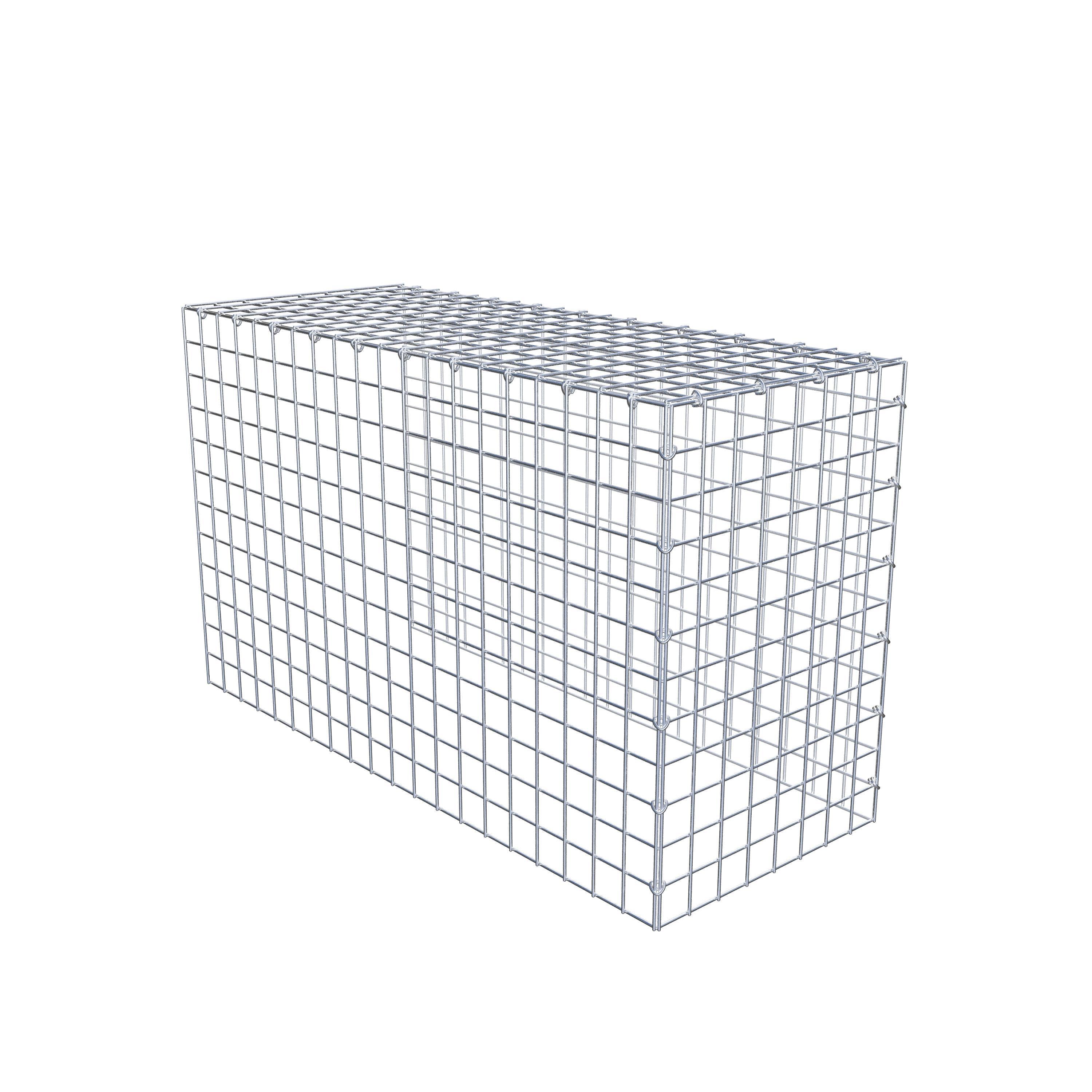 Monteret gabion type 4 100 cm x 60 cm x 40 cm (L x H x D), maskestørrelse 5 cm x 5 cm, C-ring