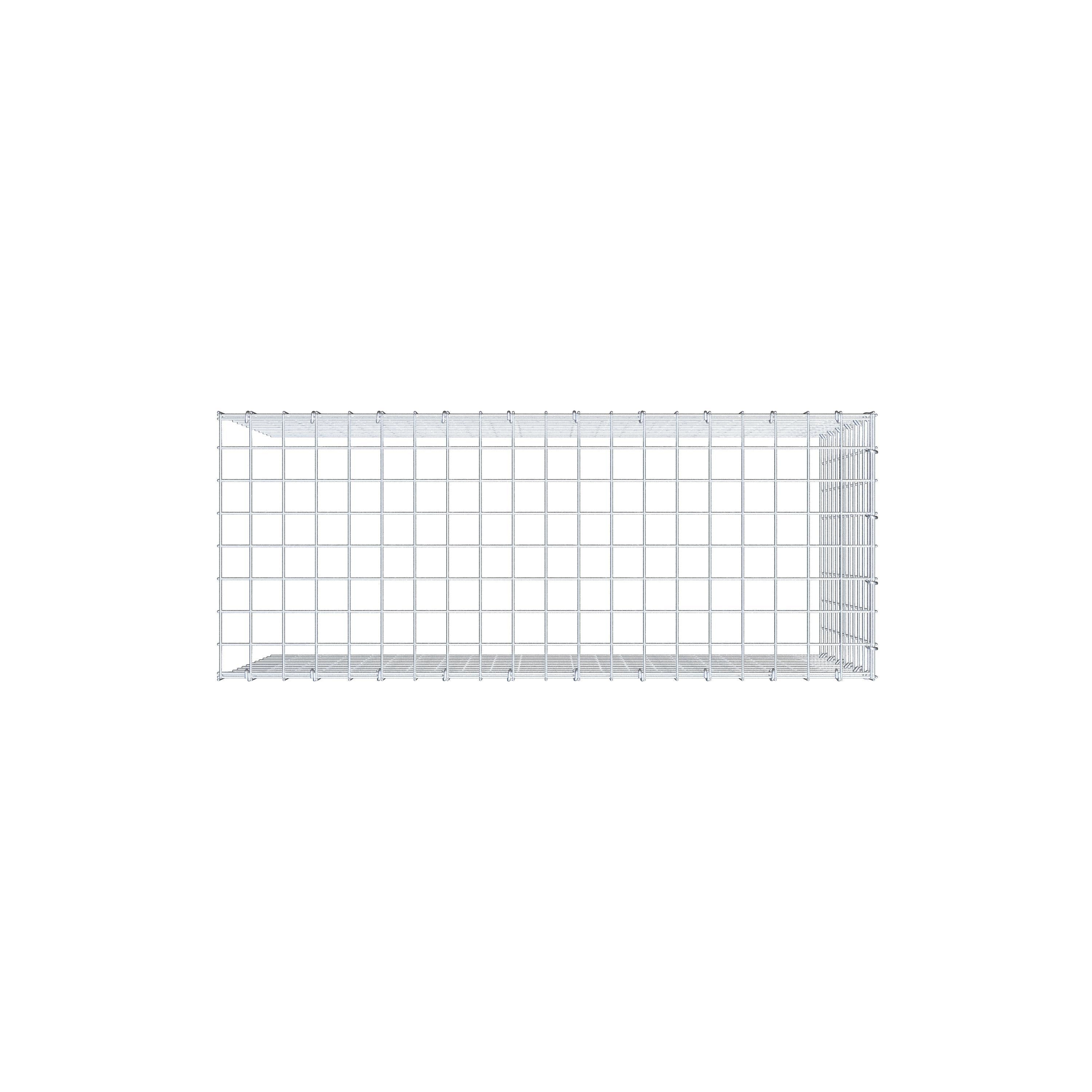 Monteret gabion type 4 100 cm x 60 cm x 40 cm (L x H x D), maskestørrelse 5 cm x 5 cm, C-ring