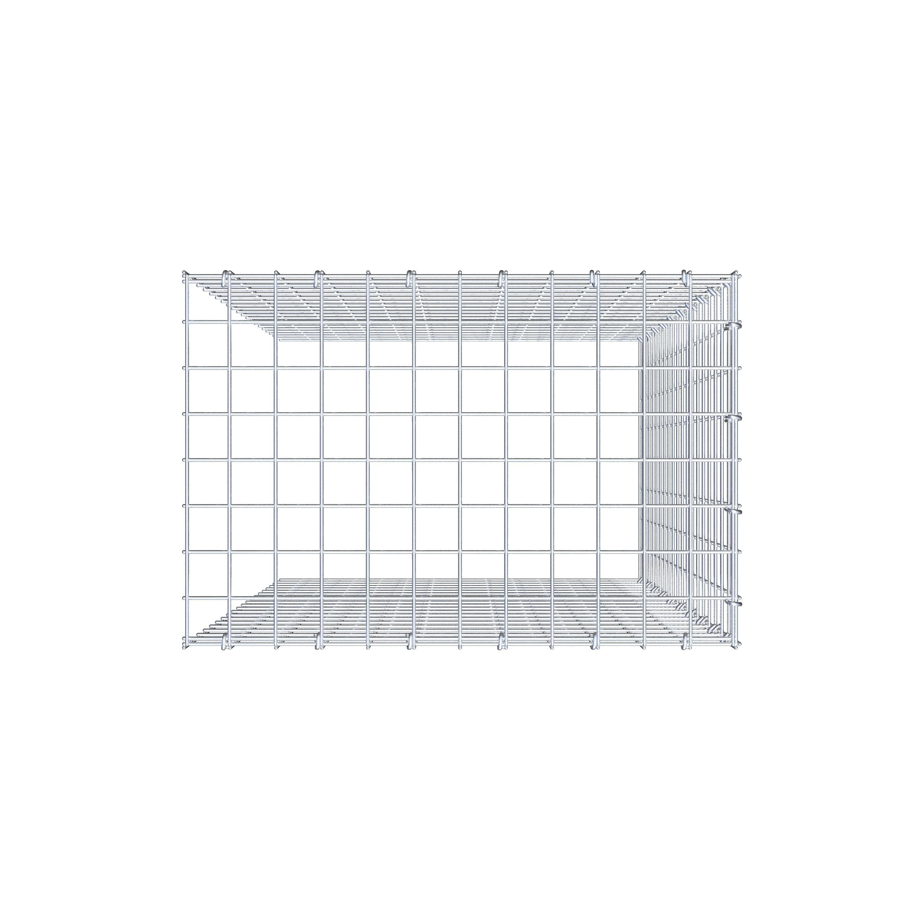 Monteret gabion type 4 100 cm x 60 cm x 40 cm (L x H x D), maskestørrelse 5 cm x 5 cm, C-ring