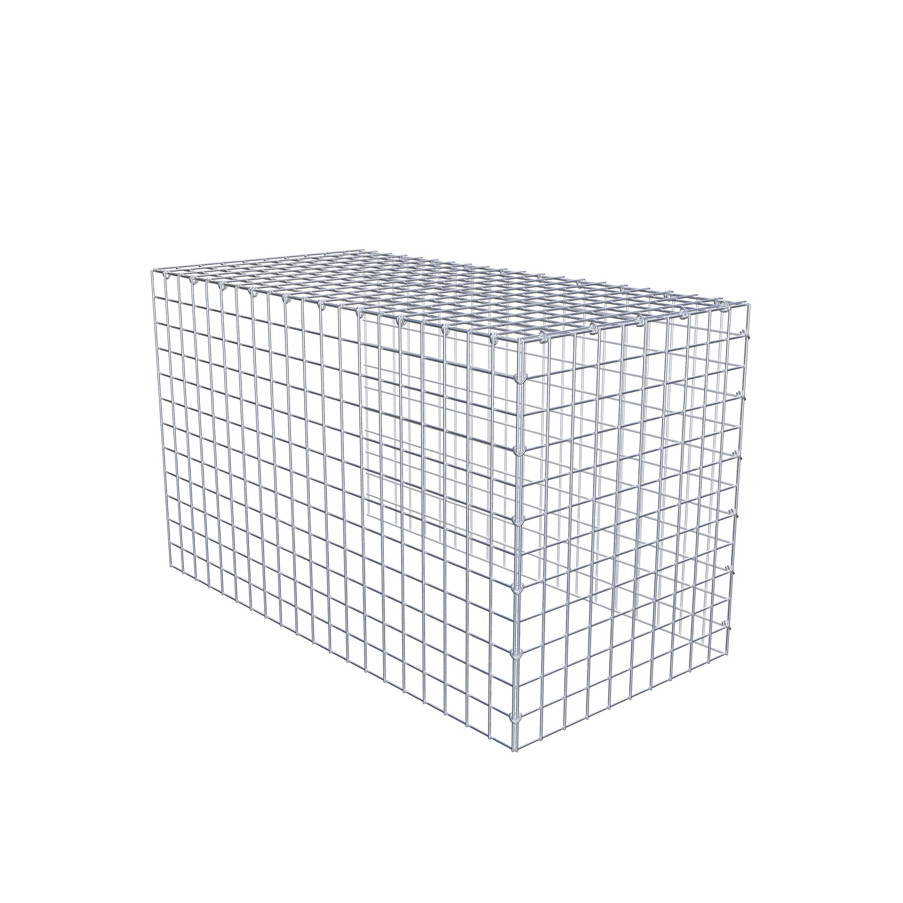 Monteret gabion type 4 100 cm x 60 cm x 50 cm (L x H x D), maskestørrelse 5 cm x 5 cm, C-ring