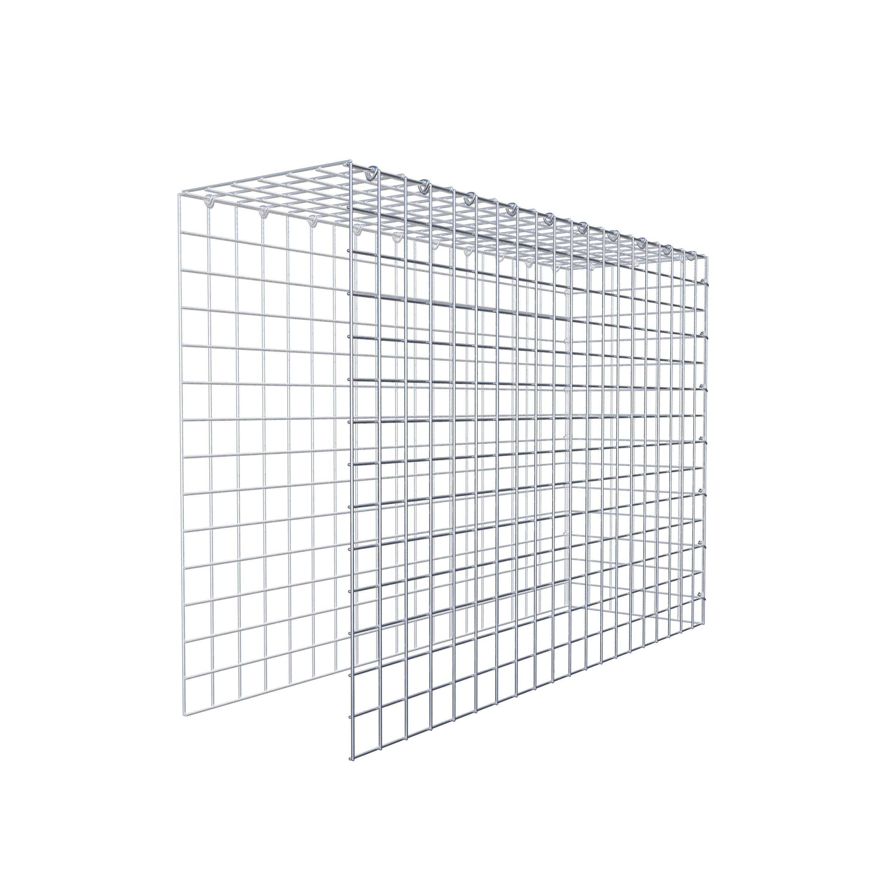 Mounted gabion type 4 100 cm x 70 cm x 30 cm (L x H x D), mesh size 5 cm x 5 cm, C-ring