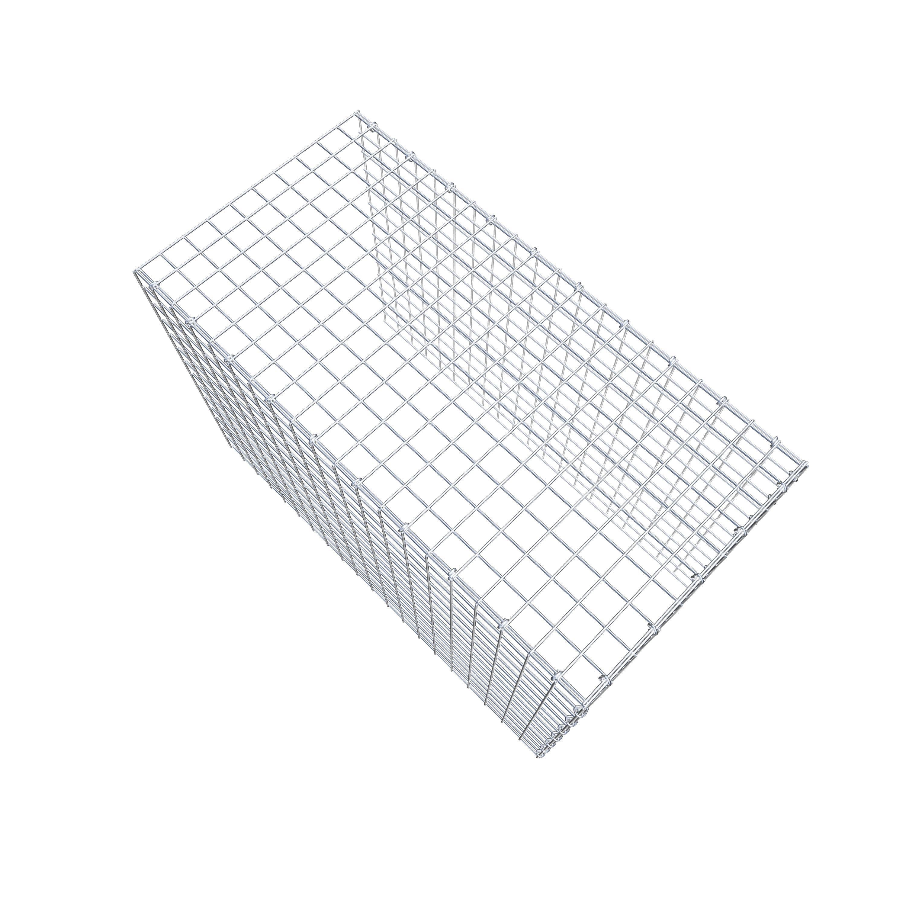 Monteret gabion type 4 100 cm x 70 cm x 50 cm (L x H x D), maskestørrelse 5 cm x 5 cm, C-ring