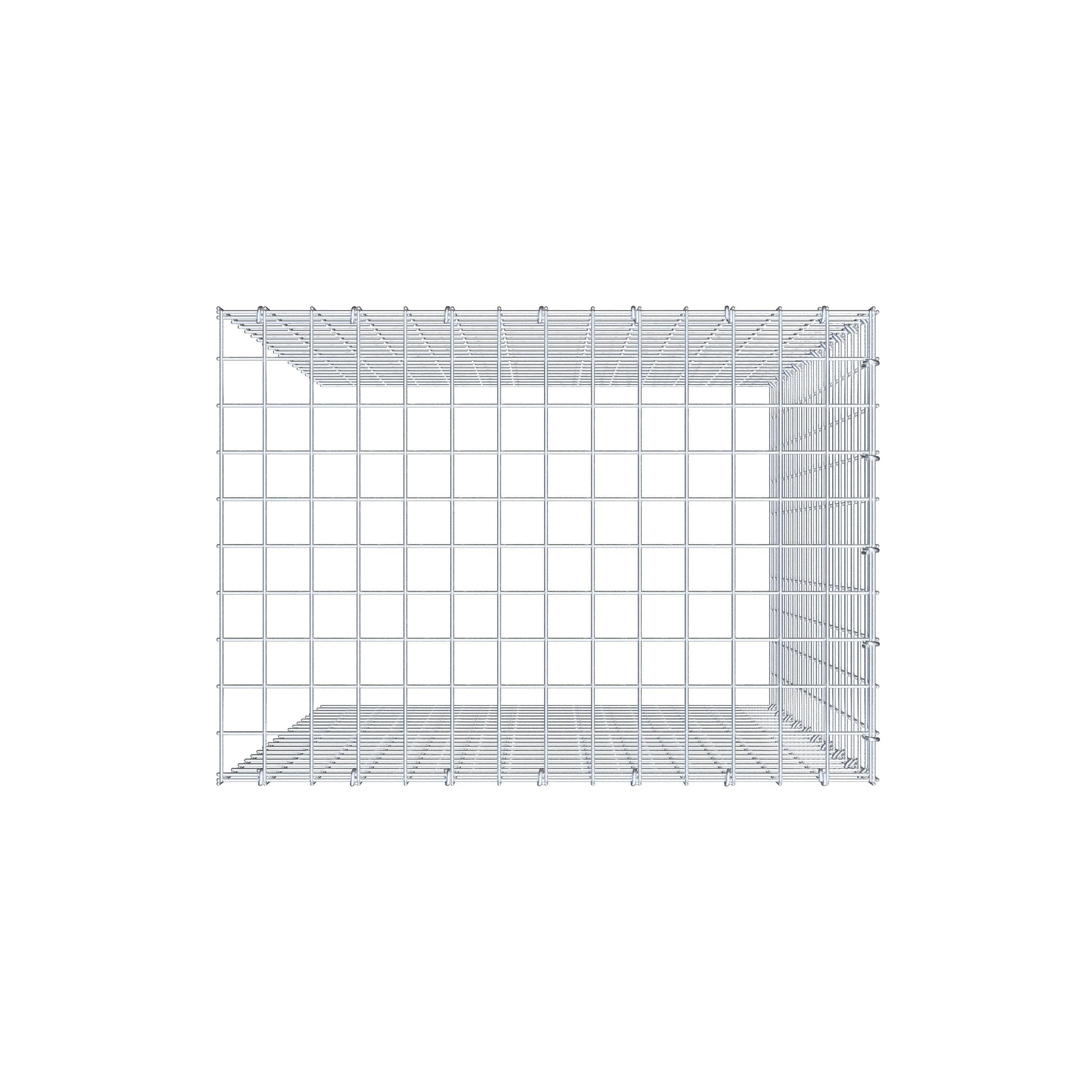 Mounted gabion type 4 100 cm x 70 cm x 50 cm (L x H x D), mesh size 5 cm x 5 cm, C-ring