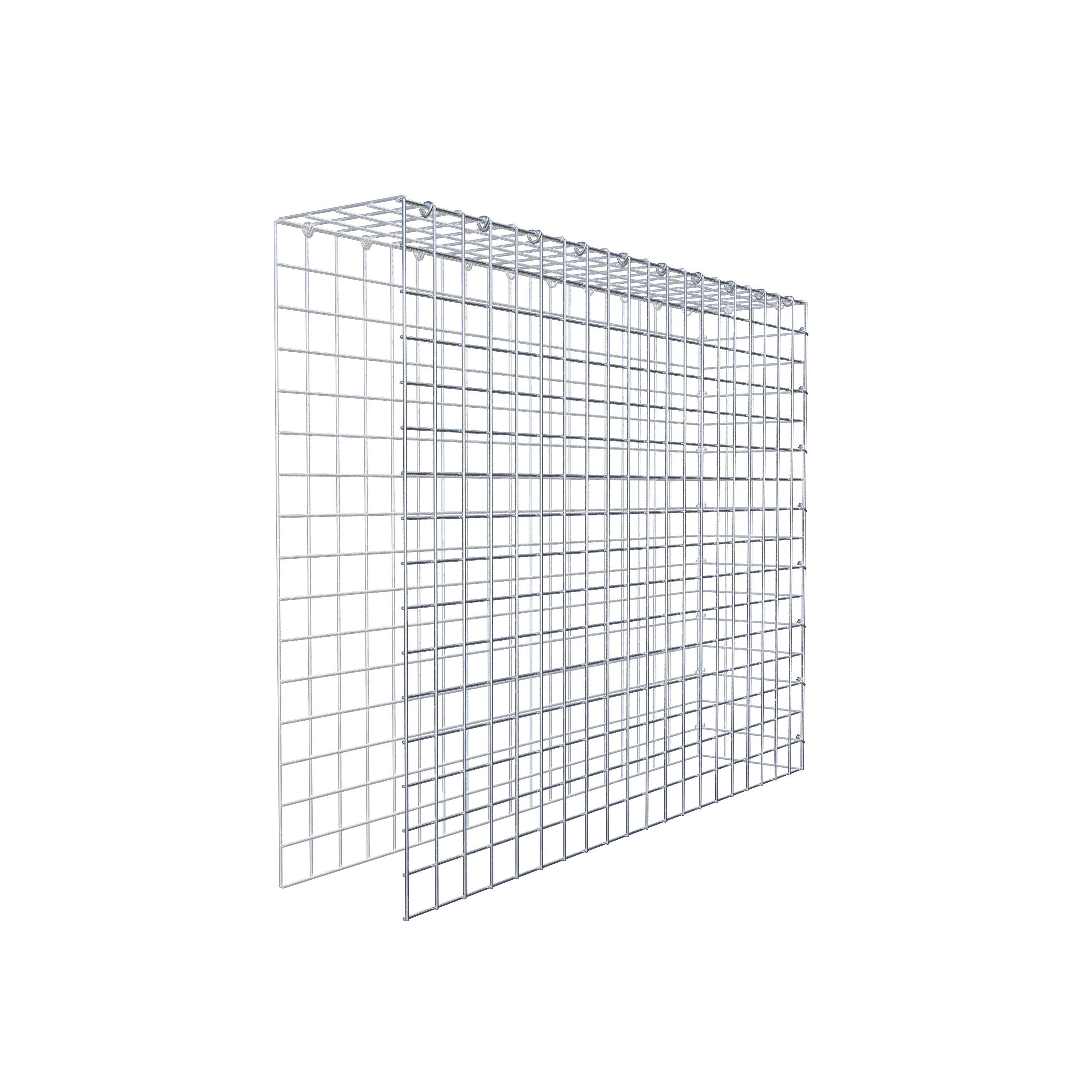 Mounted gabion type 4 100 cm x 80 cm x 20 cm (L x H x D), mesh size 5 cm x 5 cm, C-ring