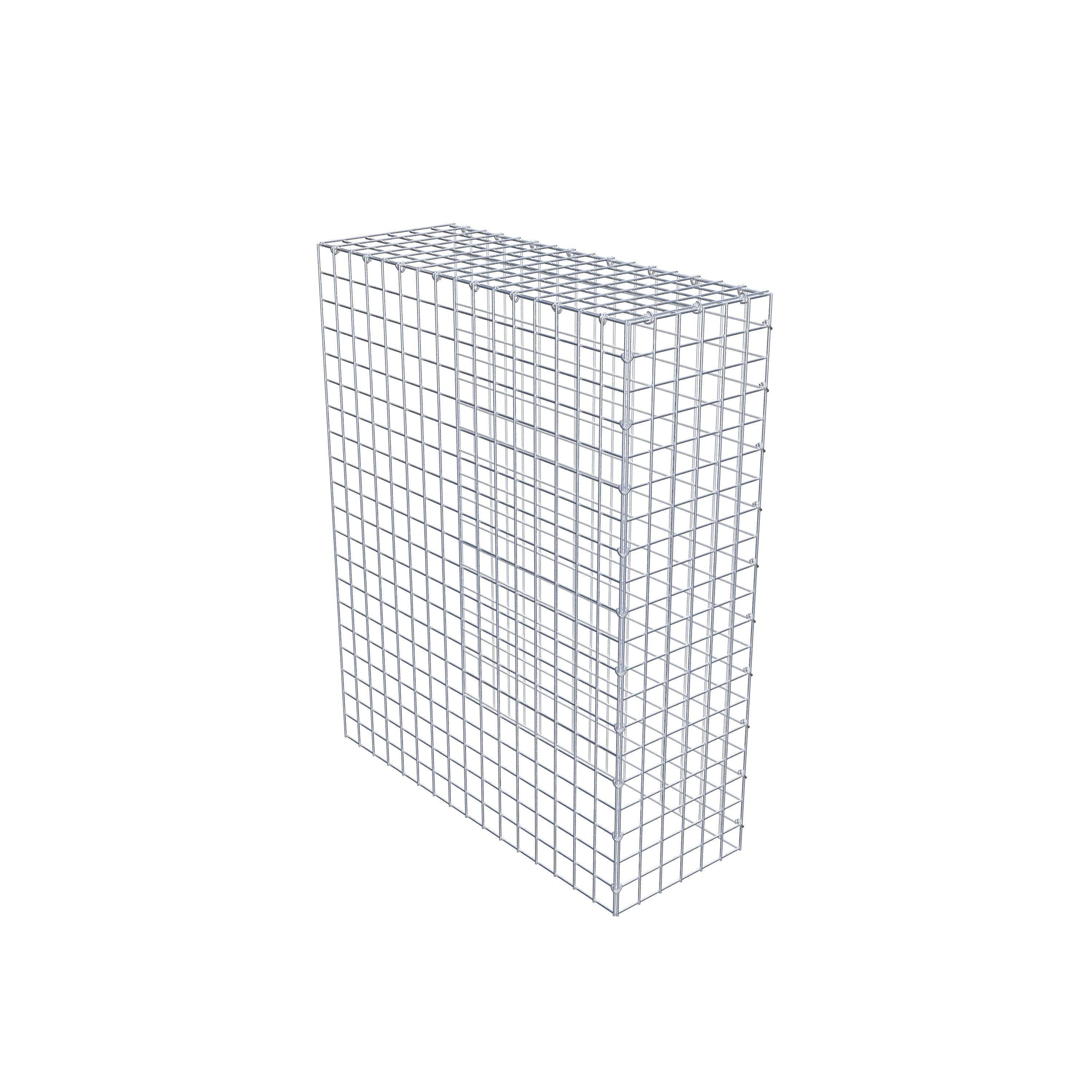 Monteret gabion type 4 100 cm x 80 cm x 30 cm (L x H x D), maskestørrelse 5 cm x 5 cm, C-ring