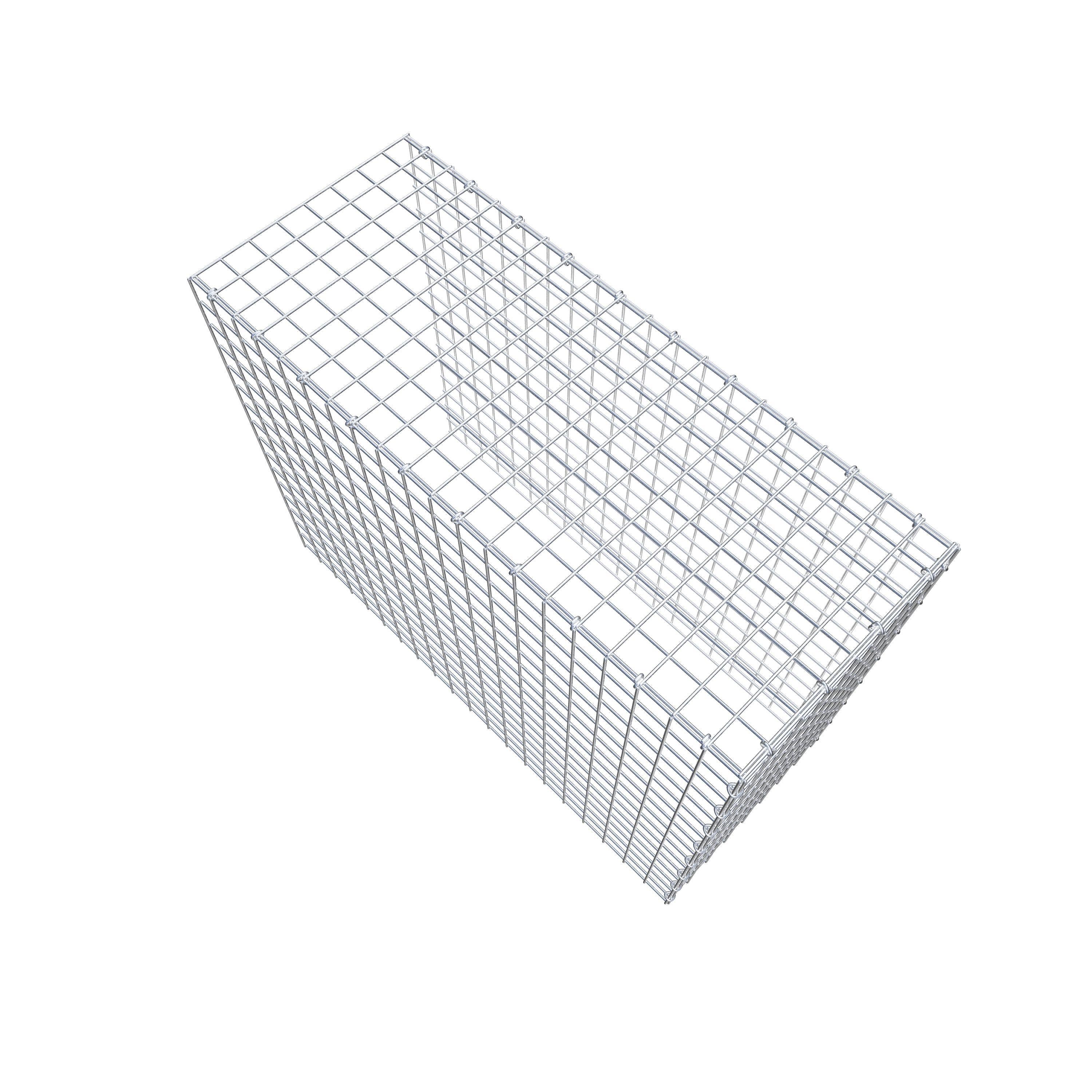 Monteret gabion type 4 100 cm x 80 cm x 40 cm (L x H x D), maskestørrelse 5 cm x 5 cm, C-ring