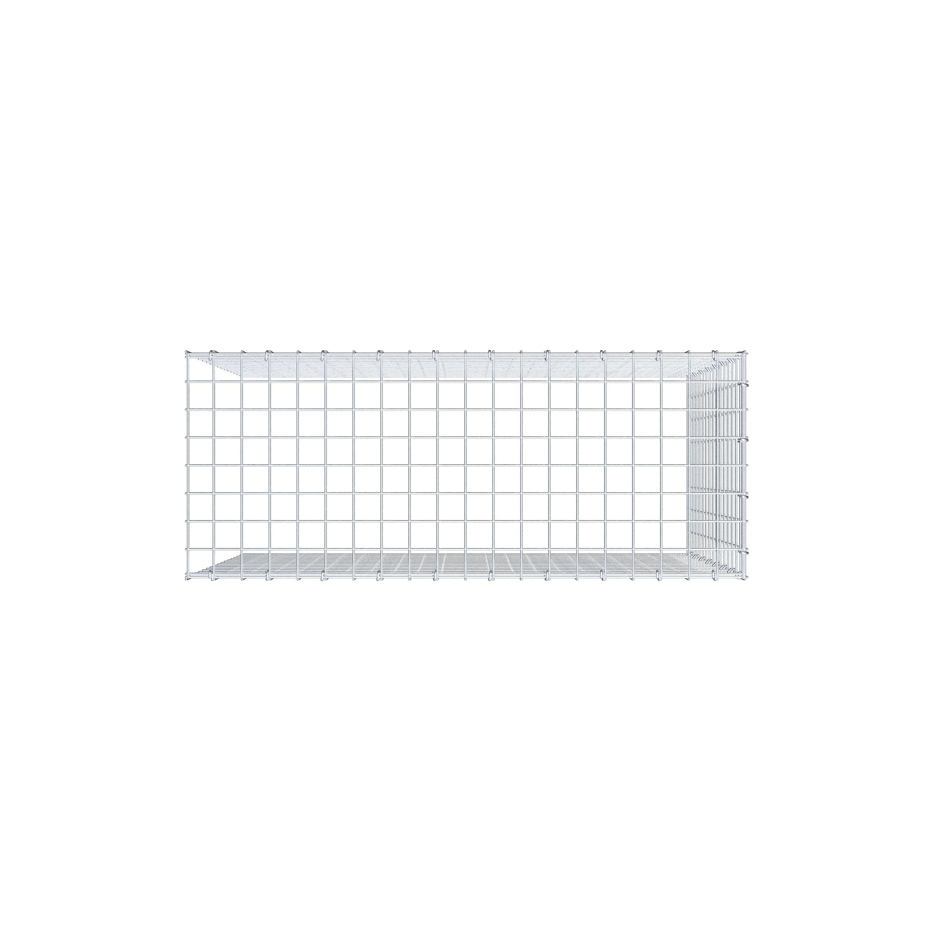 Mounted gabion type 4 100 cm x 80 cm x 40 cm (L x H x D), mesh size 5 cm x 5 cm, C-ring