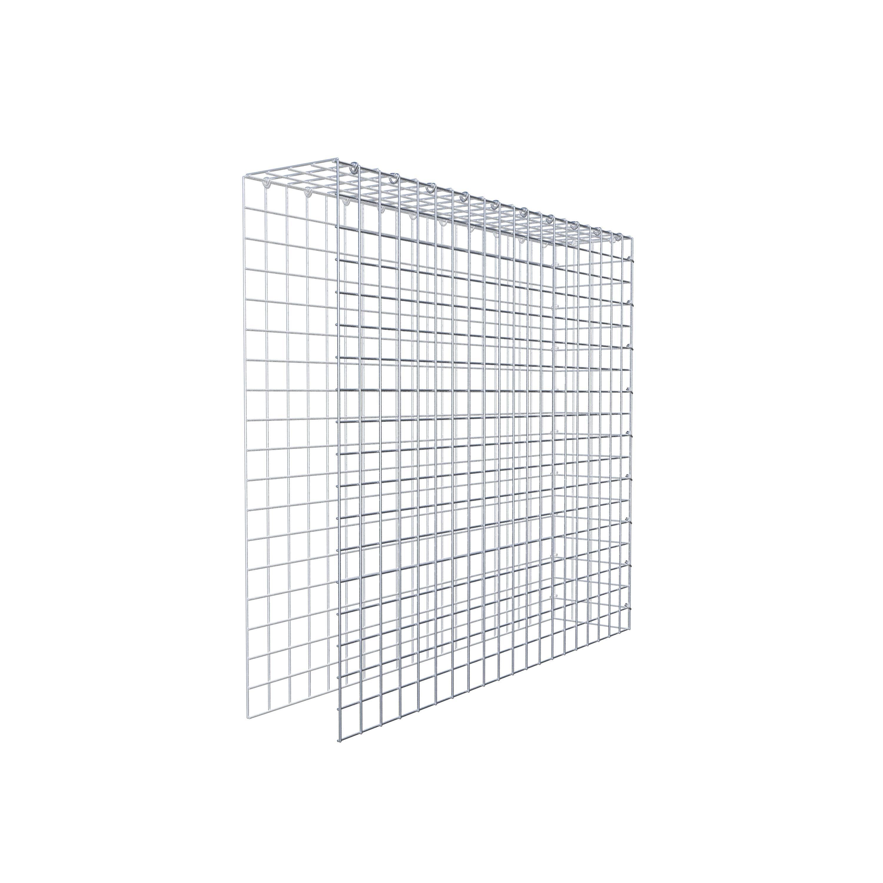 Monteret gabion type 4 100 cm x 90 cm x 20 cm (L x H x D), maskestørrelse 5 cm x 5 cm, C-ring