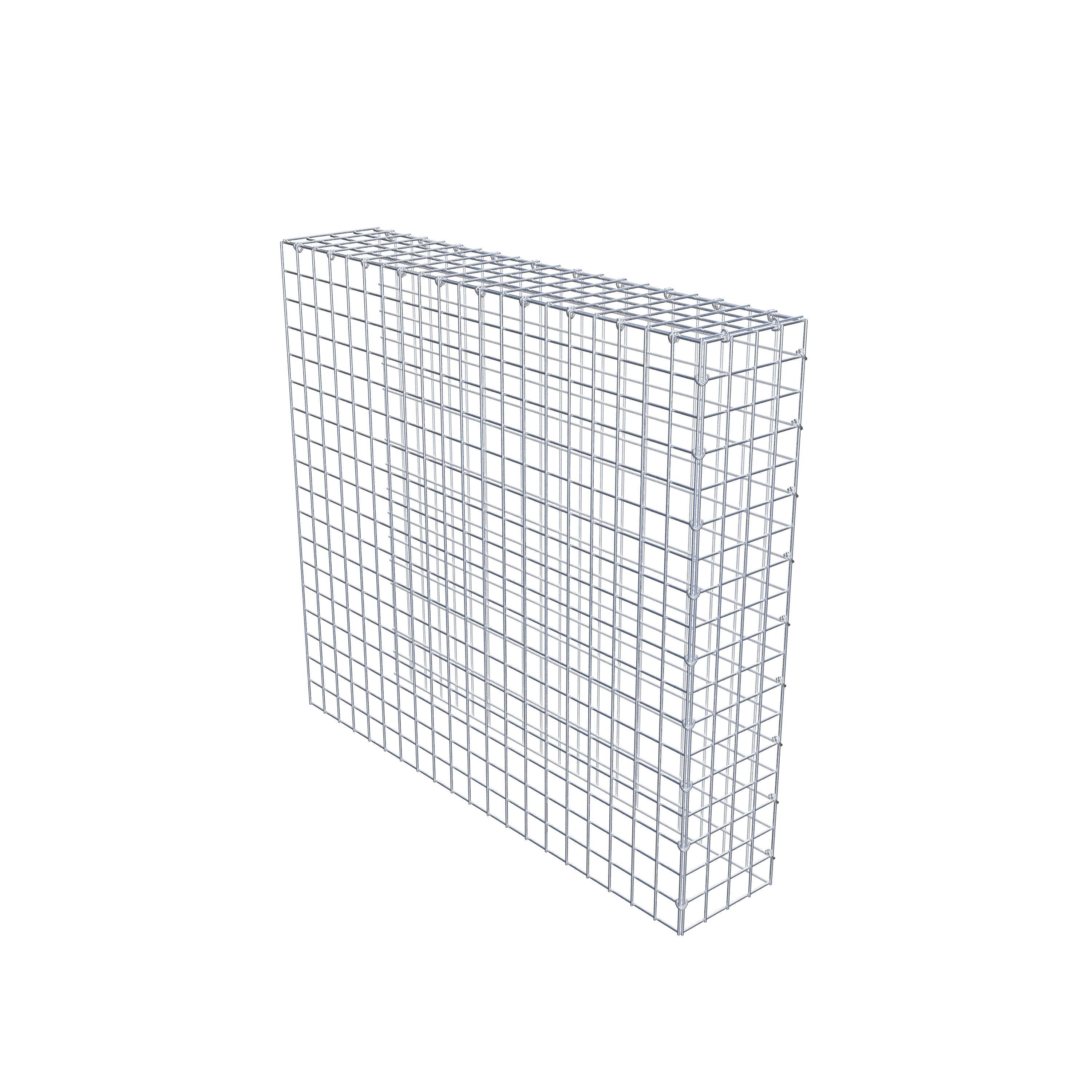 Monteret gabion type 4 100 cm x 90 cm x 20 cm (L x H x D), maskestørrelse 5 cm x 5 cm, C-ring