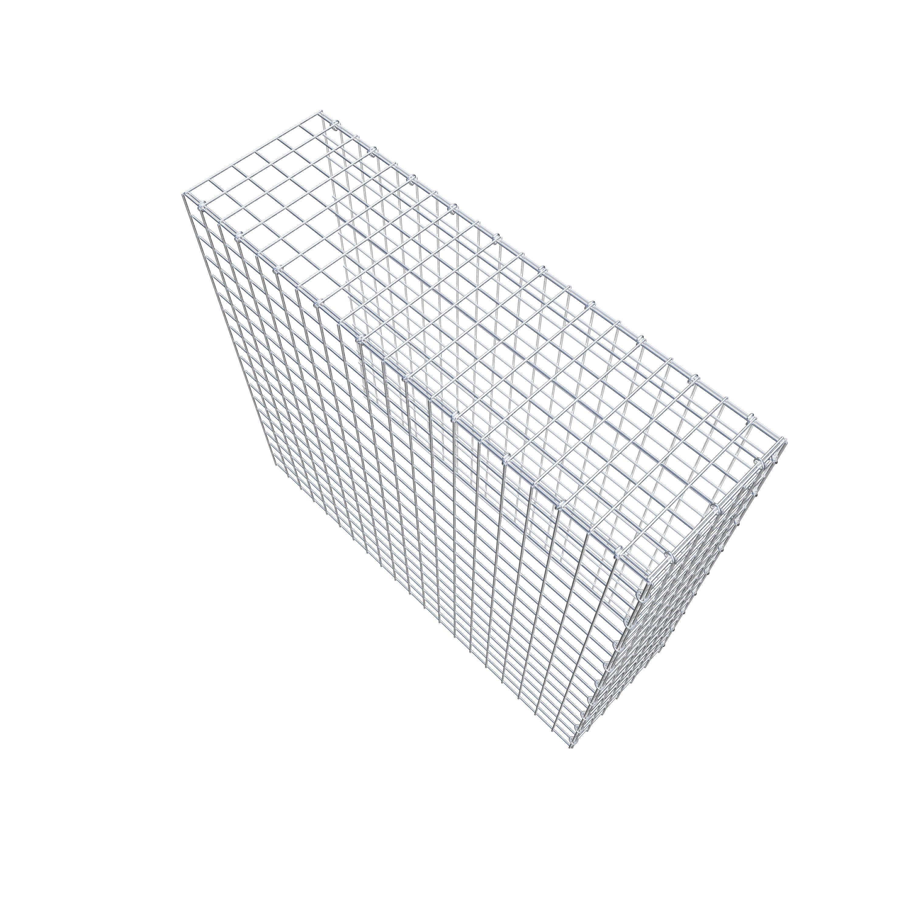 Monteret gabion type 4 100 cm x 90 cm x 30 cm (L x H x D), maskestørrelse 5 cm x 5 cm, C-ring