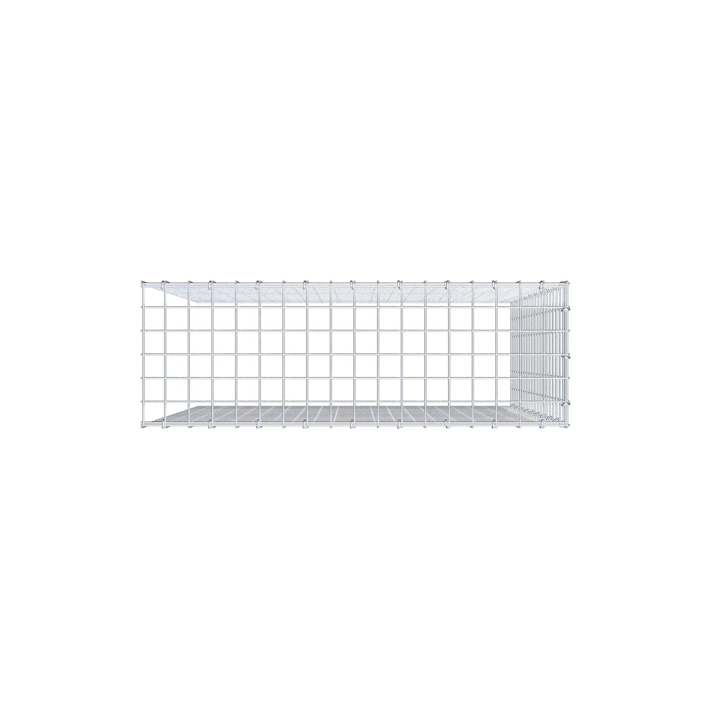 Mounted gabion type 4 100 cm x 90 cm x 30 cm (L x H x D), mesh size 5 cm x 5 cm, C-ring