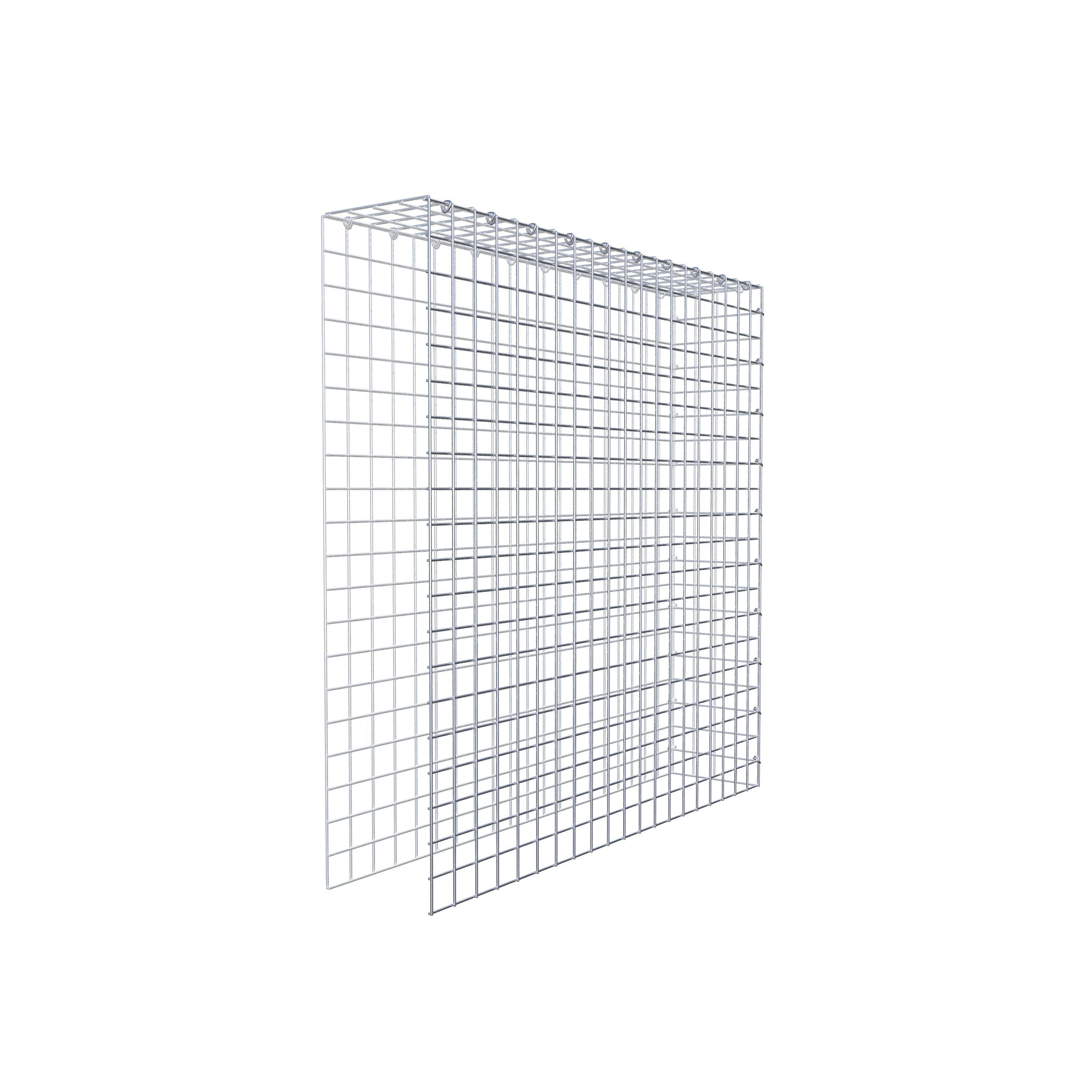 Monteret gabion type 4 100 cm x 100 cm x 20 cm (L x H x D), maskestørrelse 5 cm x 5 cm, C-ring