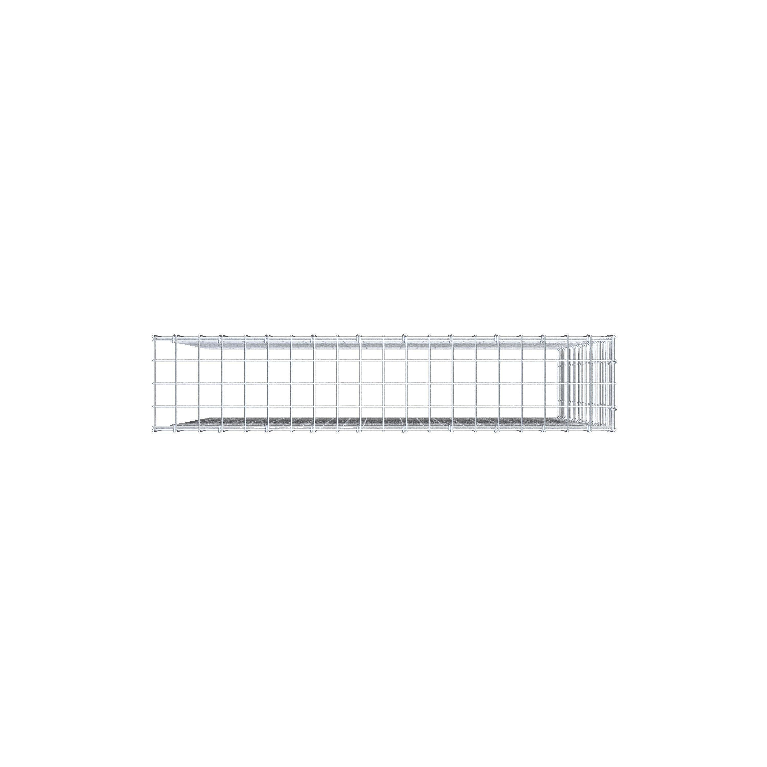 Mounted gabion type 4 100 cm x 100 cm x 20 cm (L x H x D), mesh size 5 cm x 5 cm, C-ring