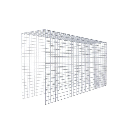 Monteret gabion type 4 200 cm x 100 cm x 50 cm (L x H x D), maskestørrelse 5 cm x 5 cm, C-ring