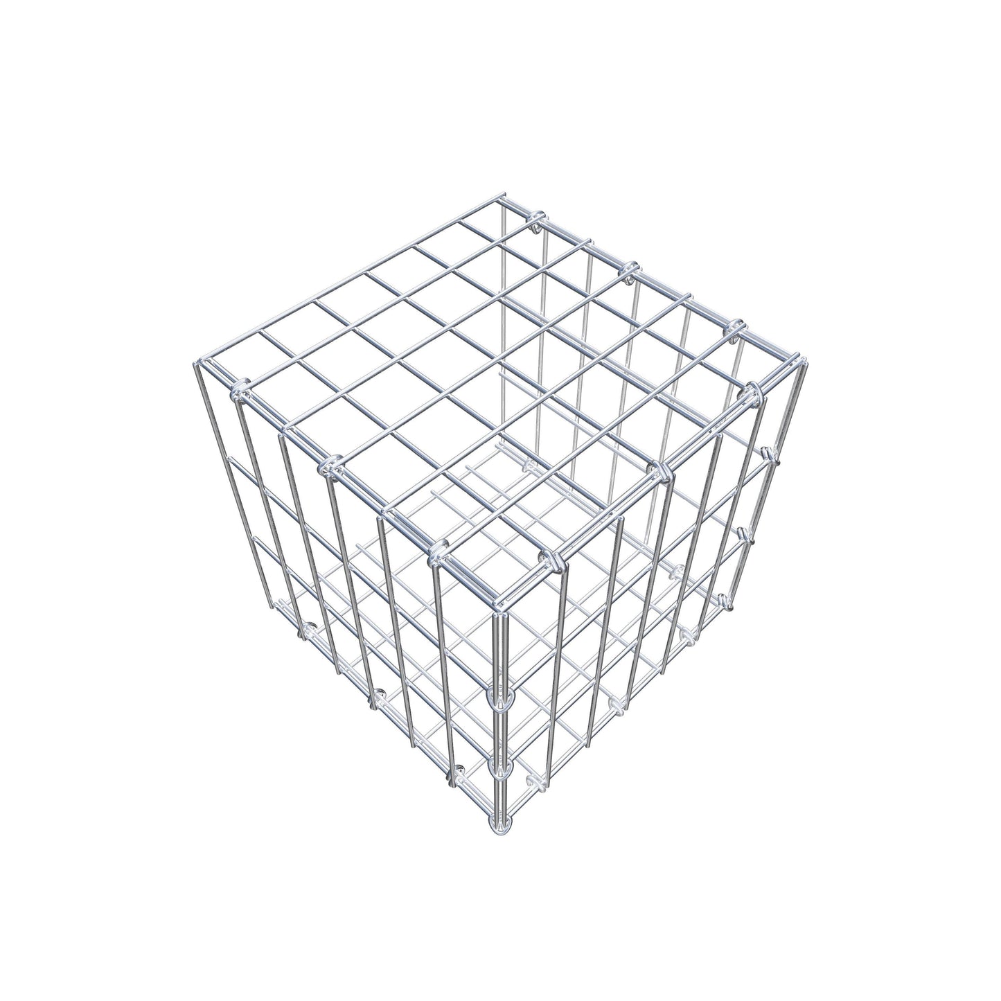 Monteret gabion type 2 30 cm x 30 cm x 30 cm, maskestørrelse 5 cm x 10 cm, C-ring