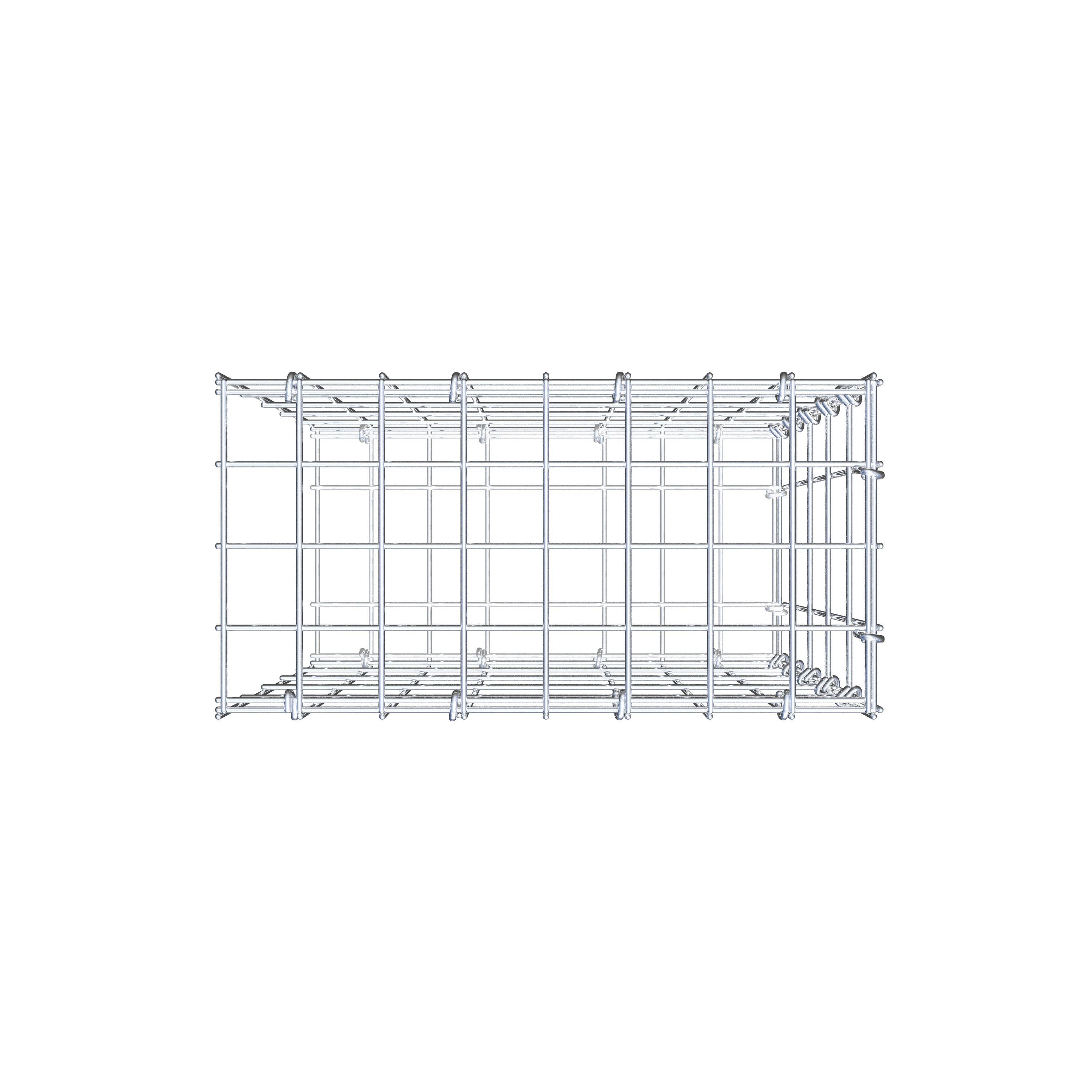 Anbaugabione Typ 2 50 cm x 40 cm x 20 cm, Maschenweite 5 cm x 10 cm, C-Ring