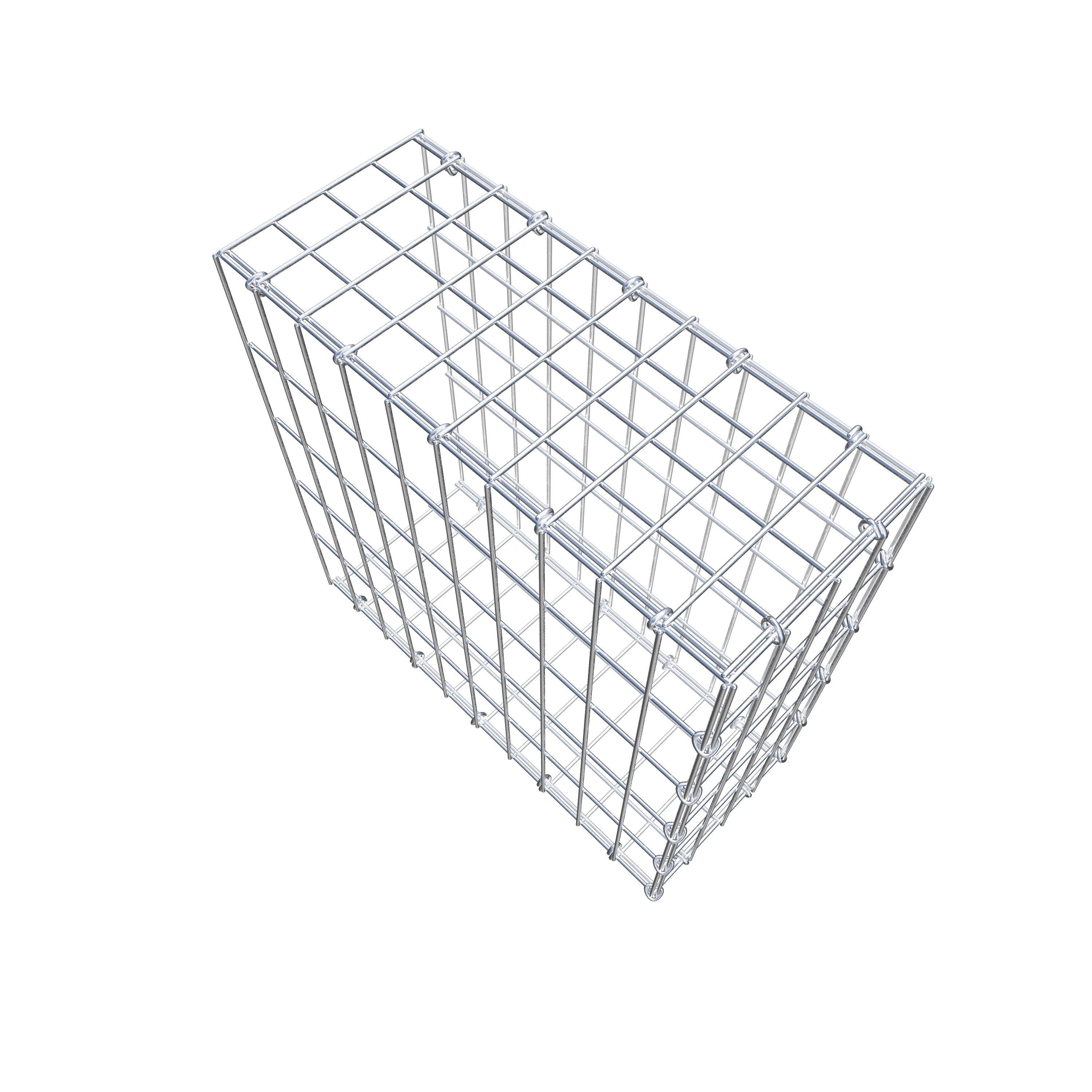 Monteret gabion type 2 50 cm x 50 cm x 20 cm, maskestørrelse 5 cm x 10 cm, C-ring