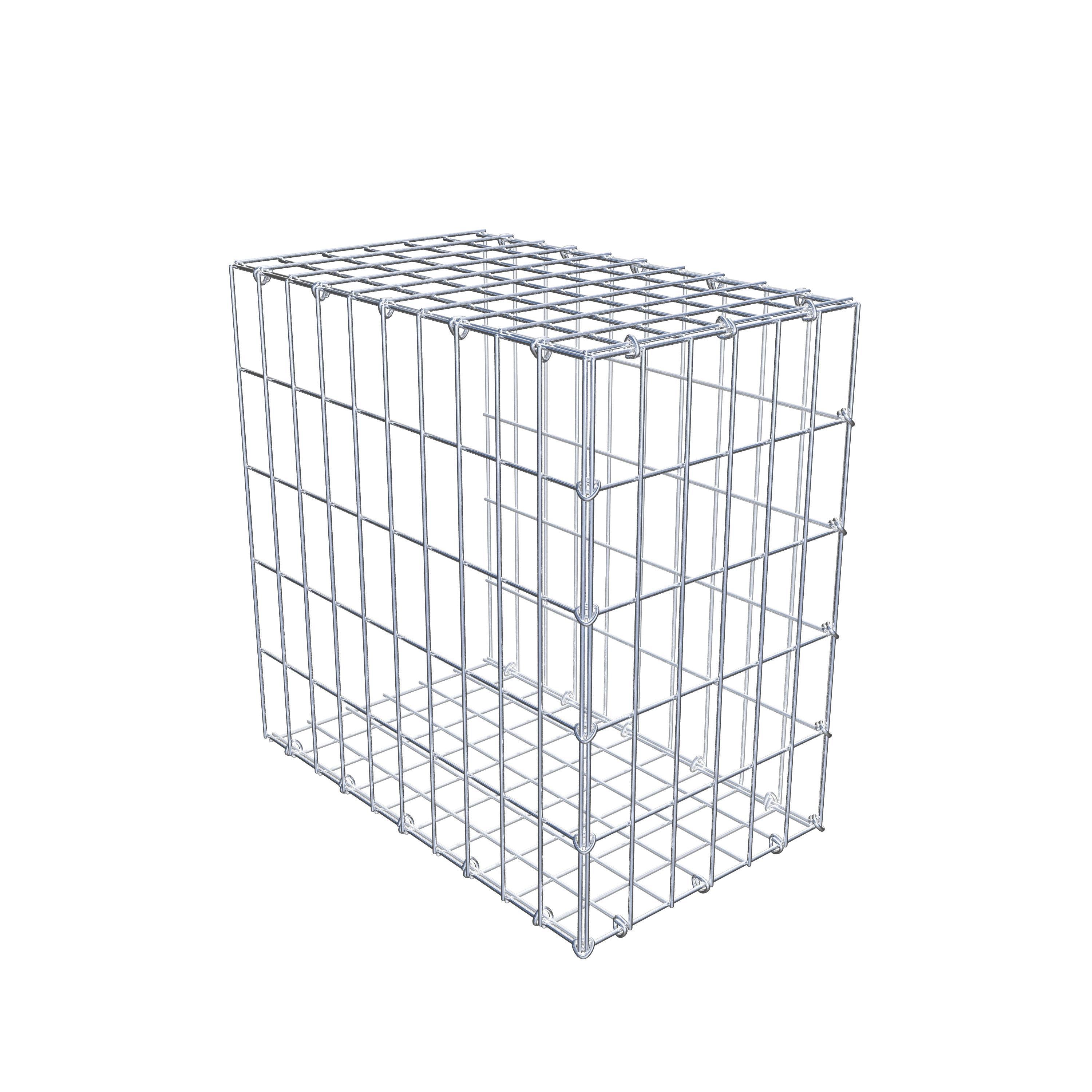 Mounted gabion type 2 50 cm x 50 cm x 30 cm, mesh size 5 cm x 10 cm, C-ring