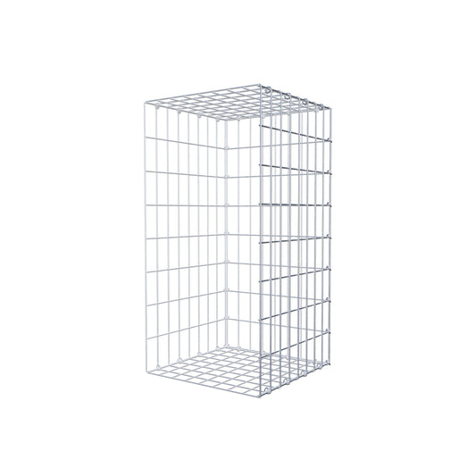 Mounted gabion type 2 80 cm x 40 cm x 40 cm, mesh size 5 cm x 10 cm, C-ring