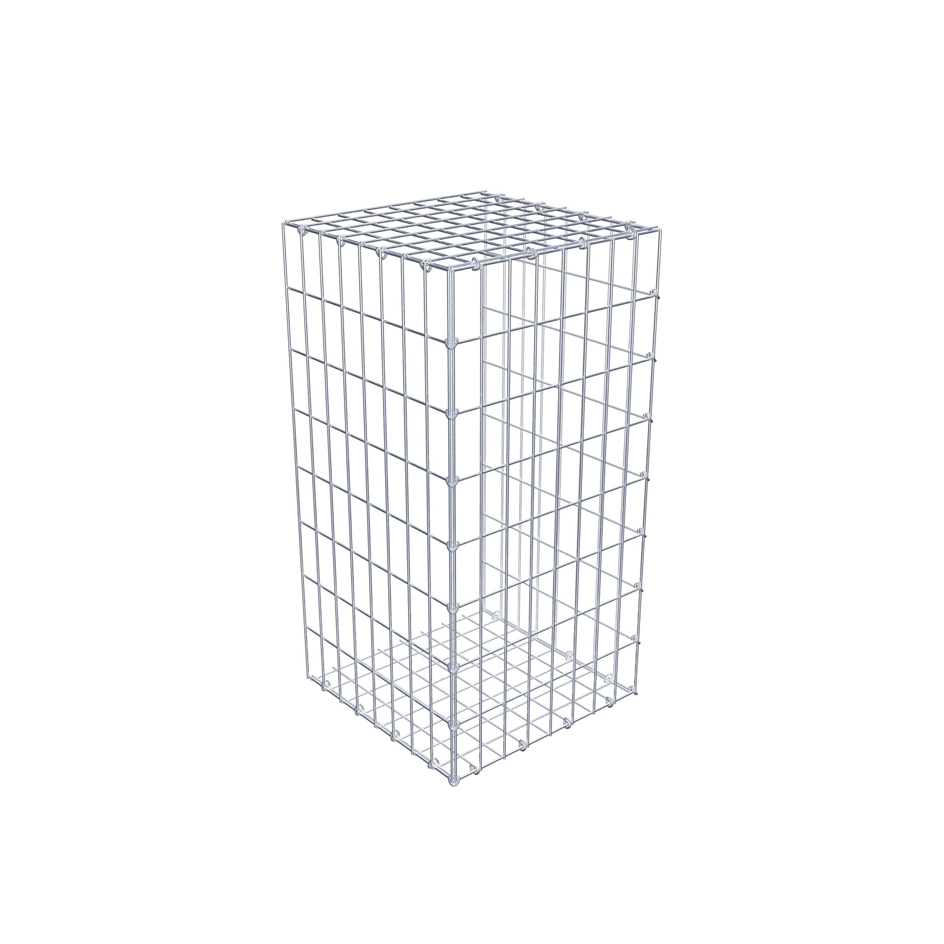 Mounted gabion type 2 80 cm x 40 cm x 40 cm, mesh size 5 cm x 10 cm, C-ring