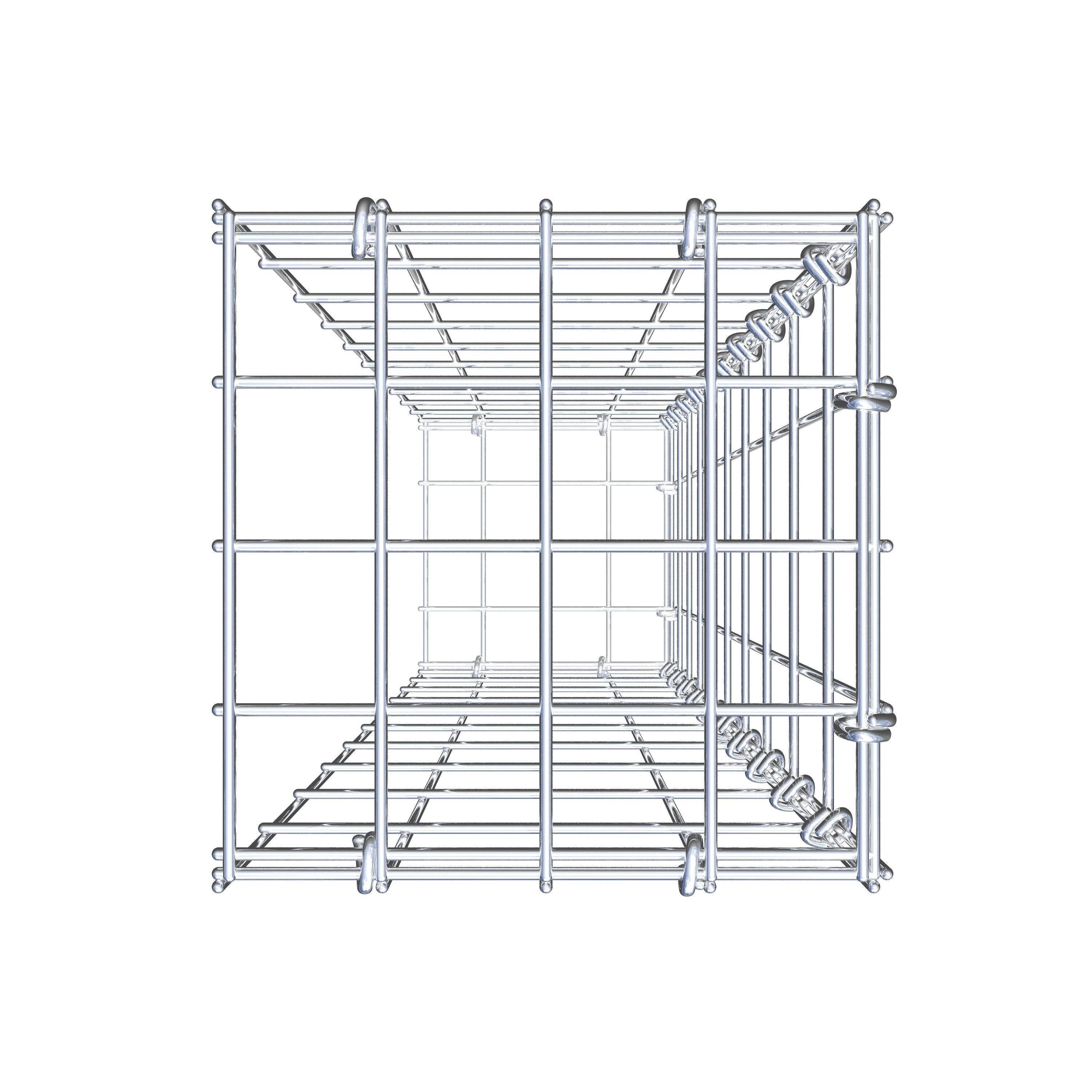 Gabbione aggiuntivo tipo 2 100 cm x 20 cm x 20 cm, maglia 5 cm x 10 cm, anello a C