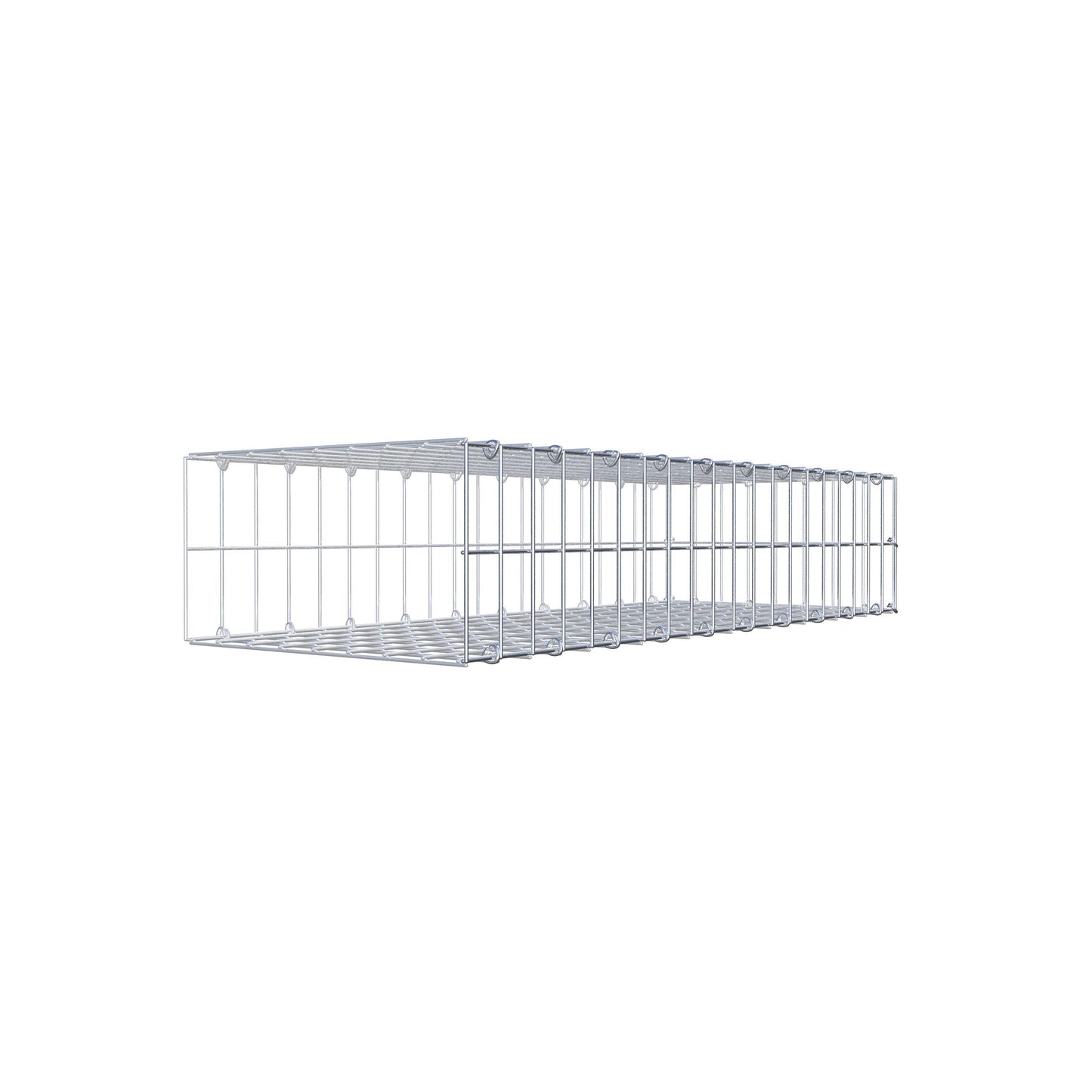 Opzetpaal type 2 100 cm x 20 cm x 40 cm, maaswijdte 5 cm x 10 cm, C-ring