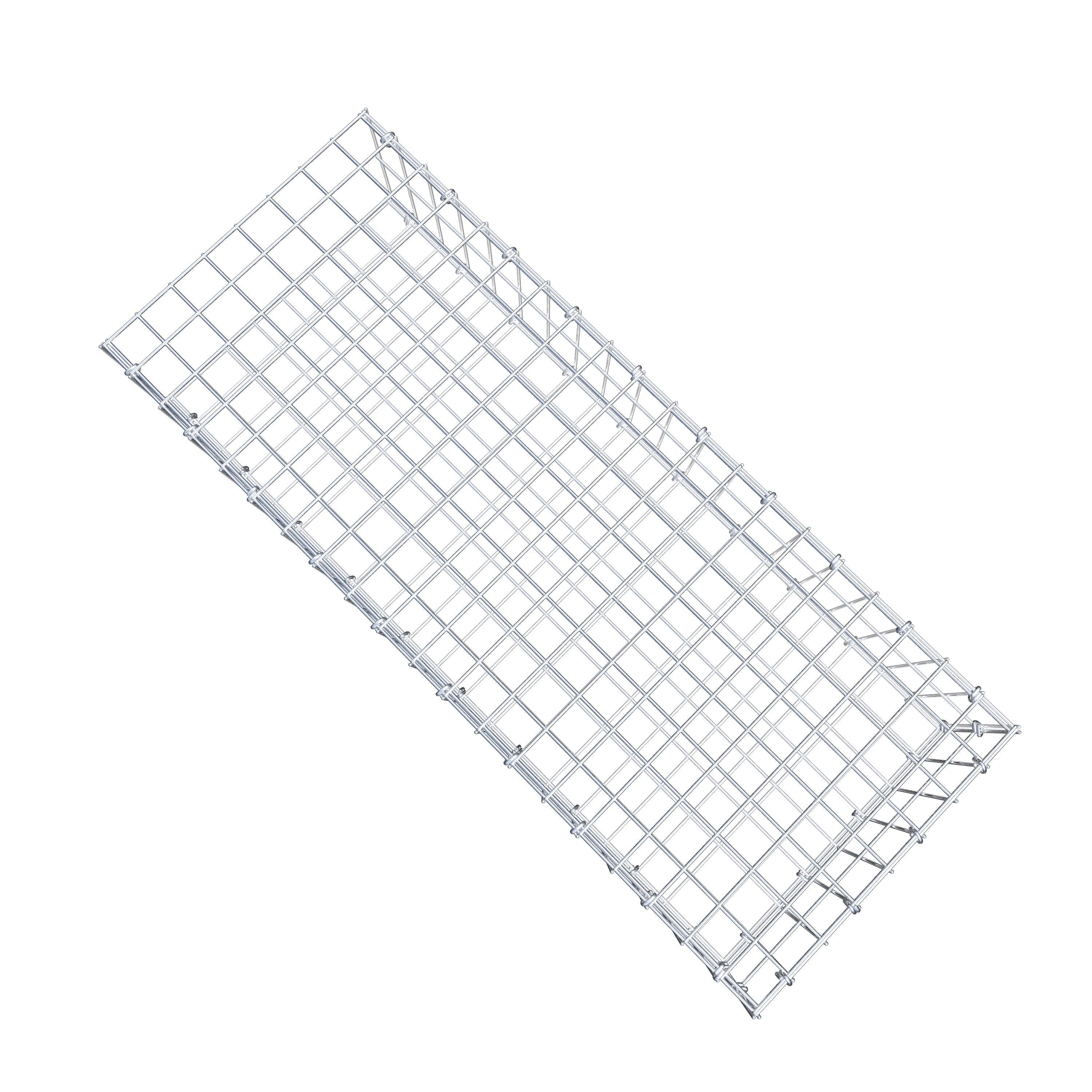 Monteret gabion type 2 100 cm x 20 cm x 40 cm, maskestørrelse 5 cm x 10 cm, C-ring