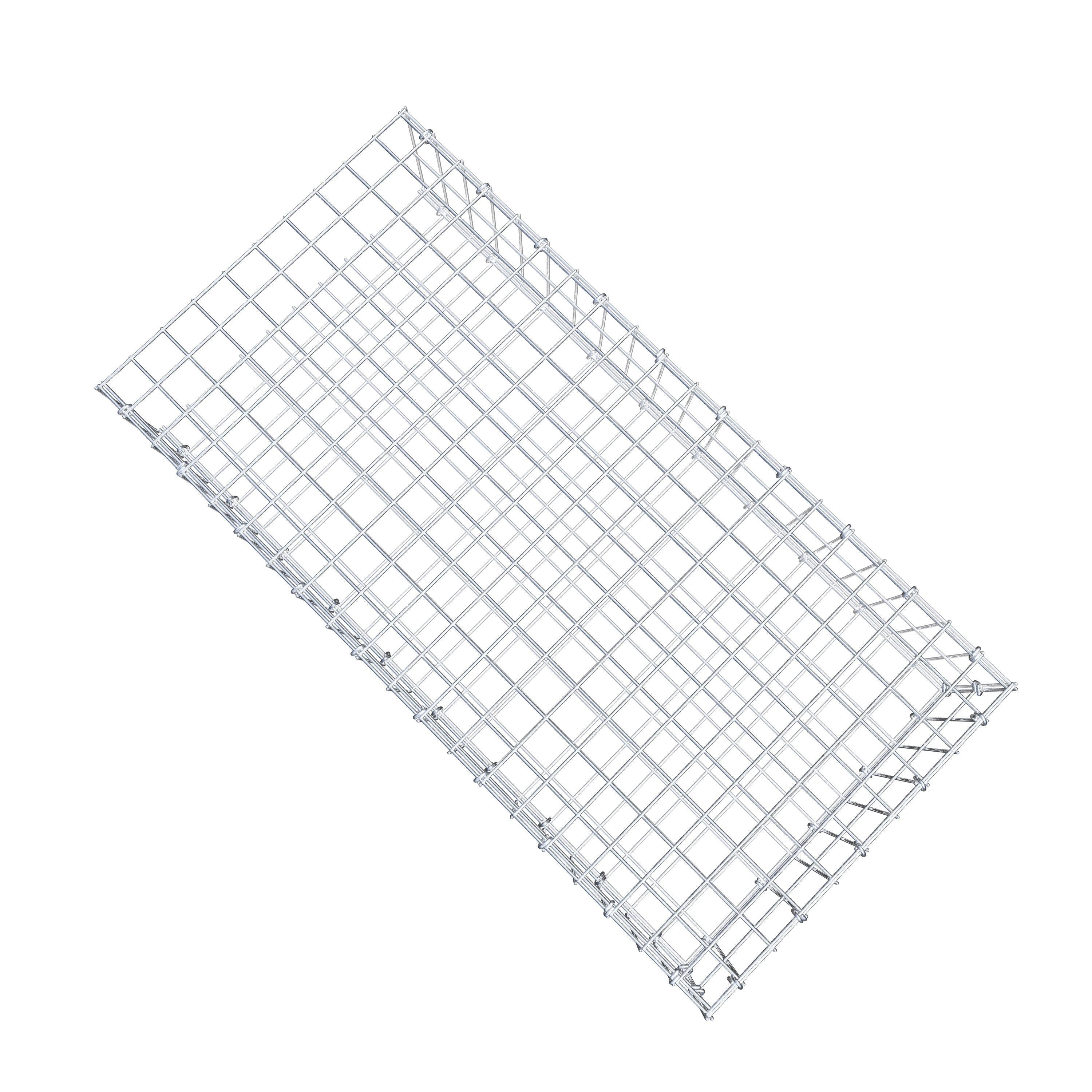 Mounted gabion type 2 100 cm x 20 cm x 50 cm, mesh size 5 cm x 10 cm, C-ring