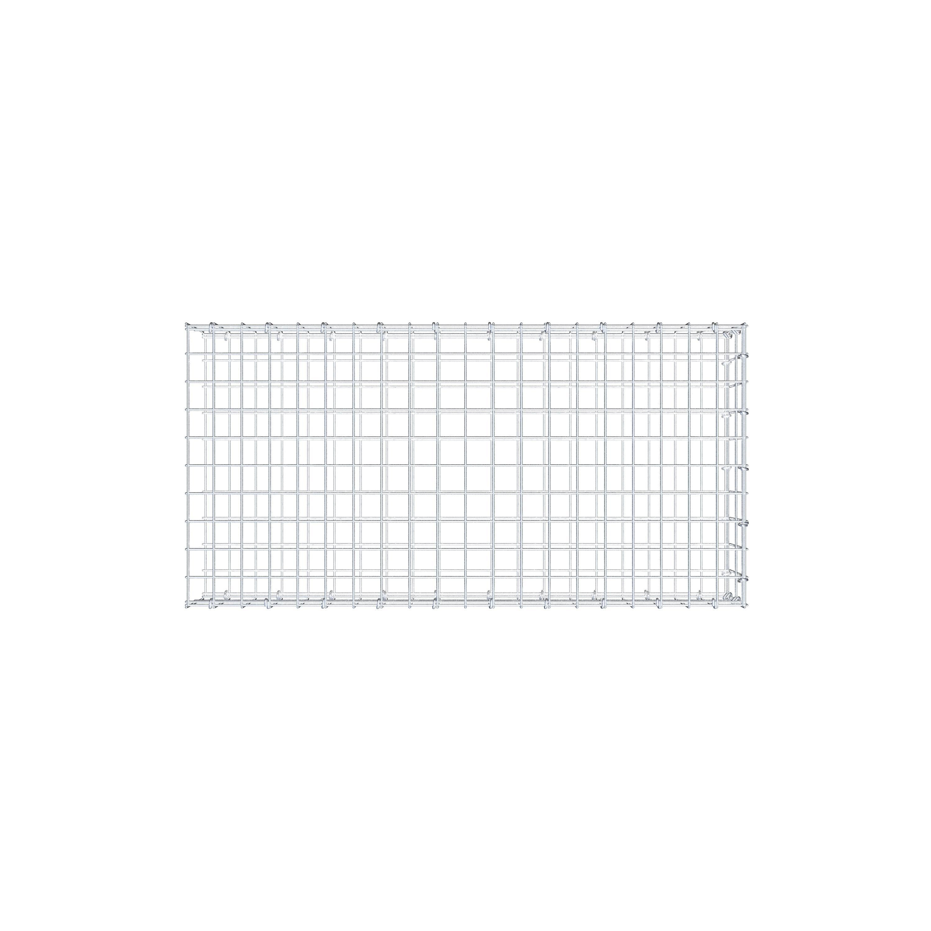 Mounted gabion type 2 100 cm x 20 cm x 50 cm, mesh size 5 cm x 10 cm, C-ring