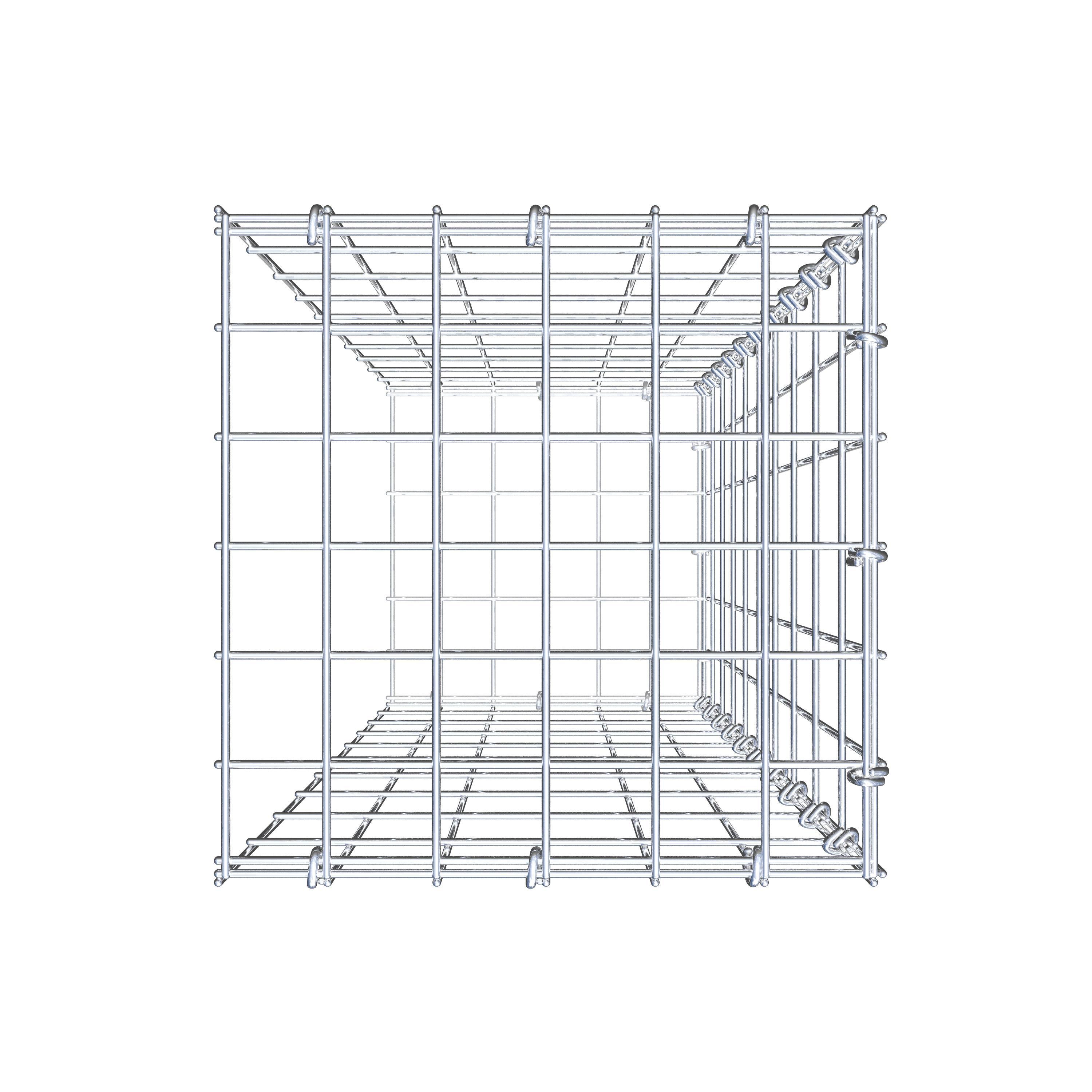 Anbaugabione Typ 2 100 cm x 30 cm x 30 cm, Maschenweite 5 cm x 10 cm, C-Ring