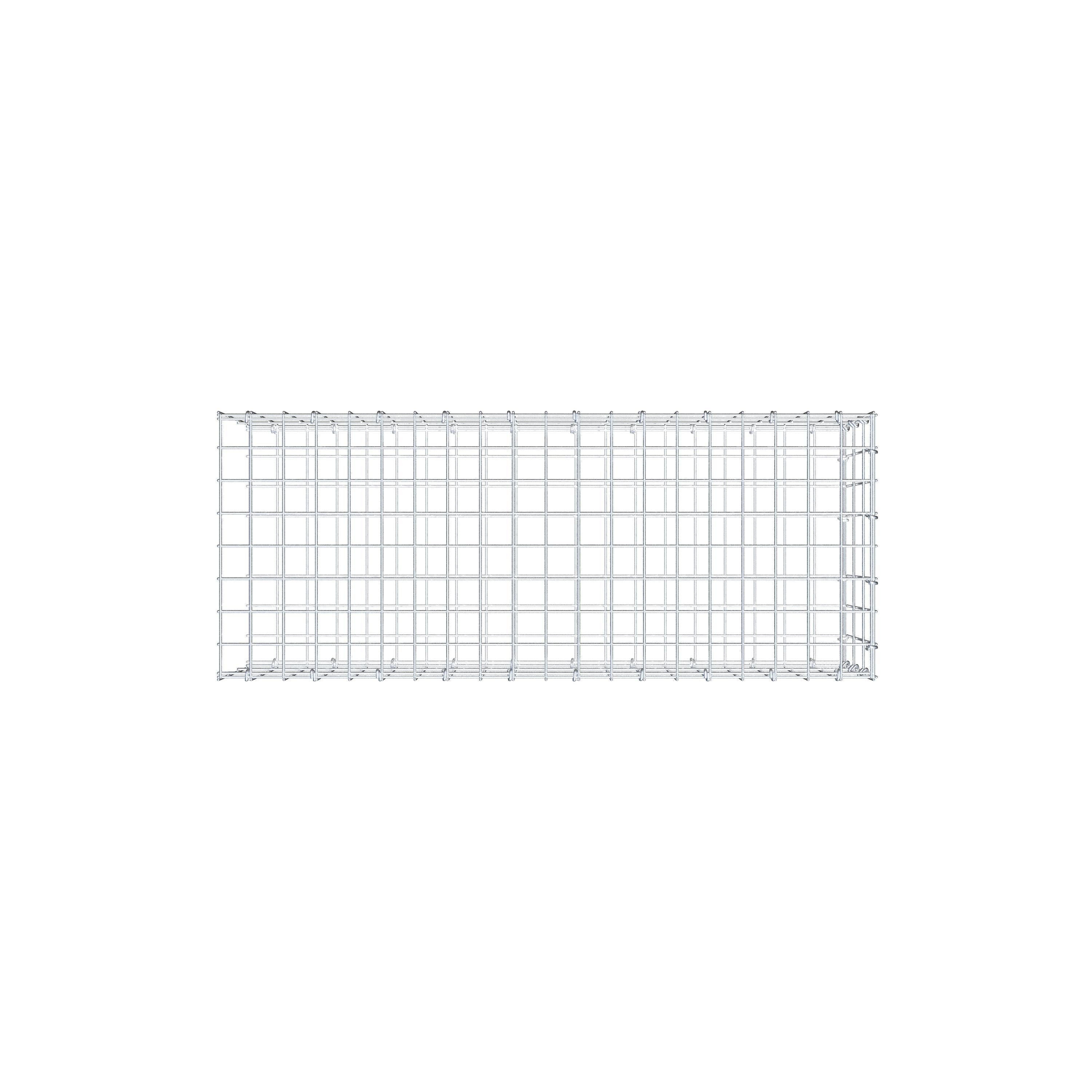 Mounted gabion type 2 100 cm x 30 cm x 40 cm, mesh size 5 cm x 10 cm, C-ring