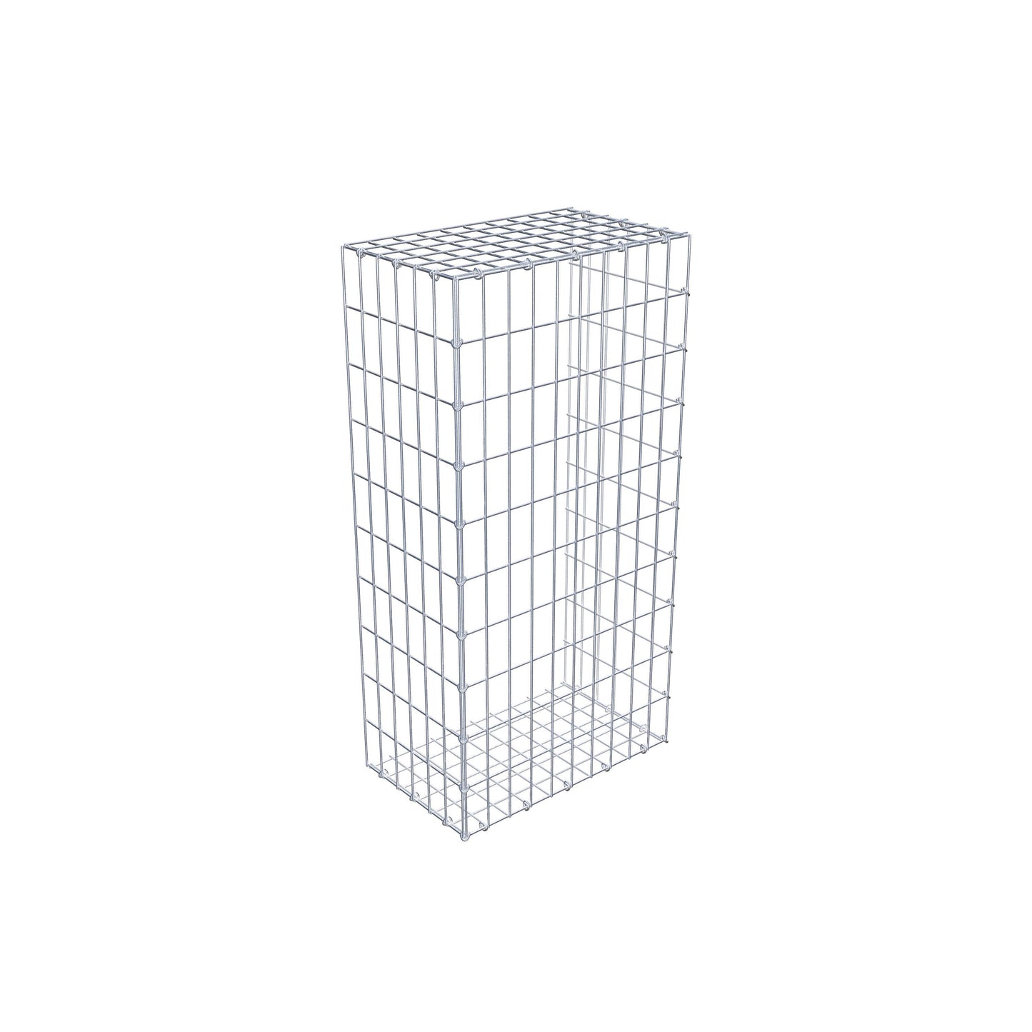Monteret gabion type 2 100 cm x 30 cm x 50 cm, maskestørrelse 5 cm x 10 cm, C-ring
